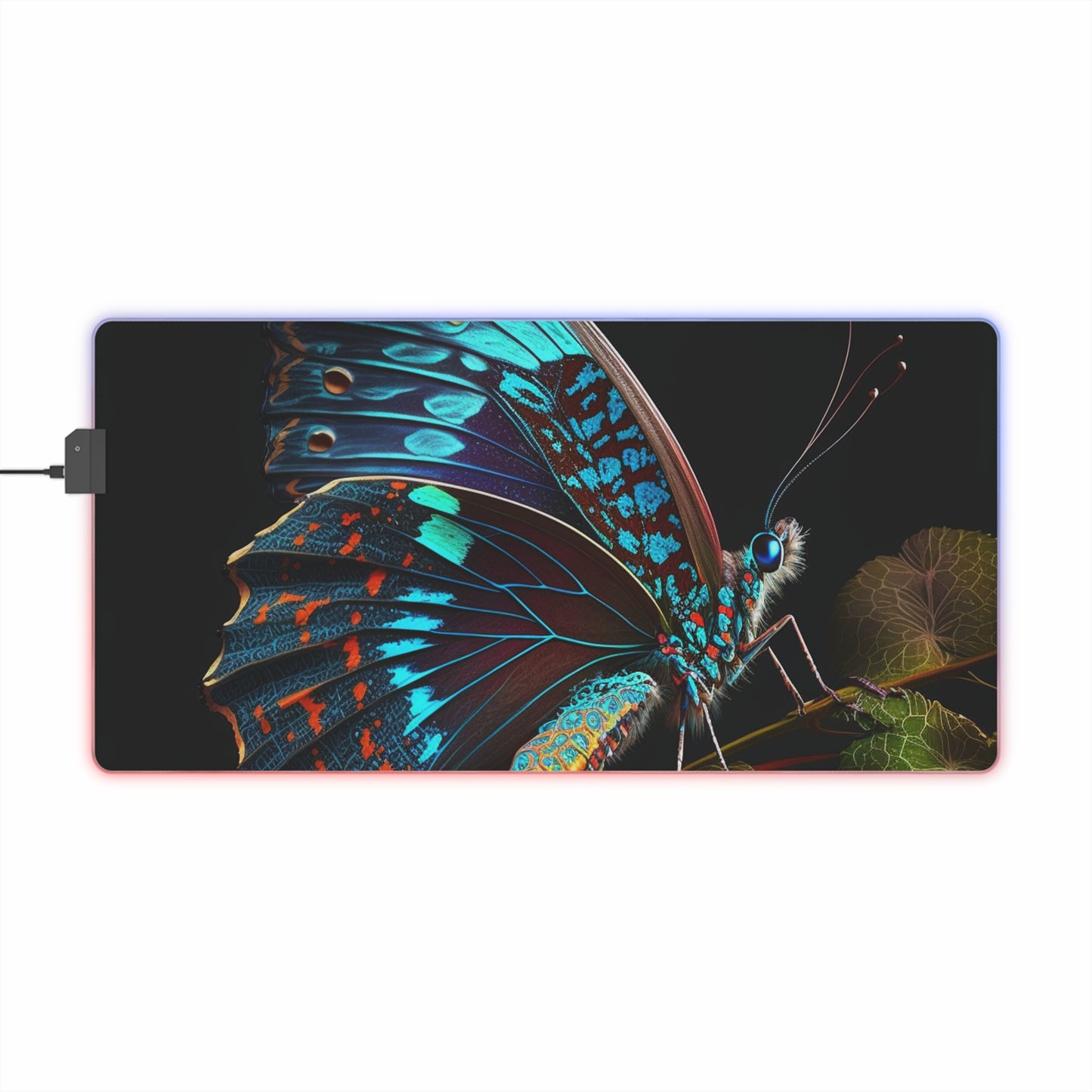 LED Gaming Mouse Pad Hue Neon Butterfly 2