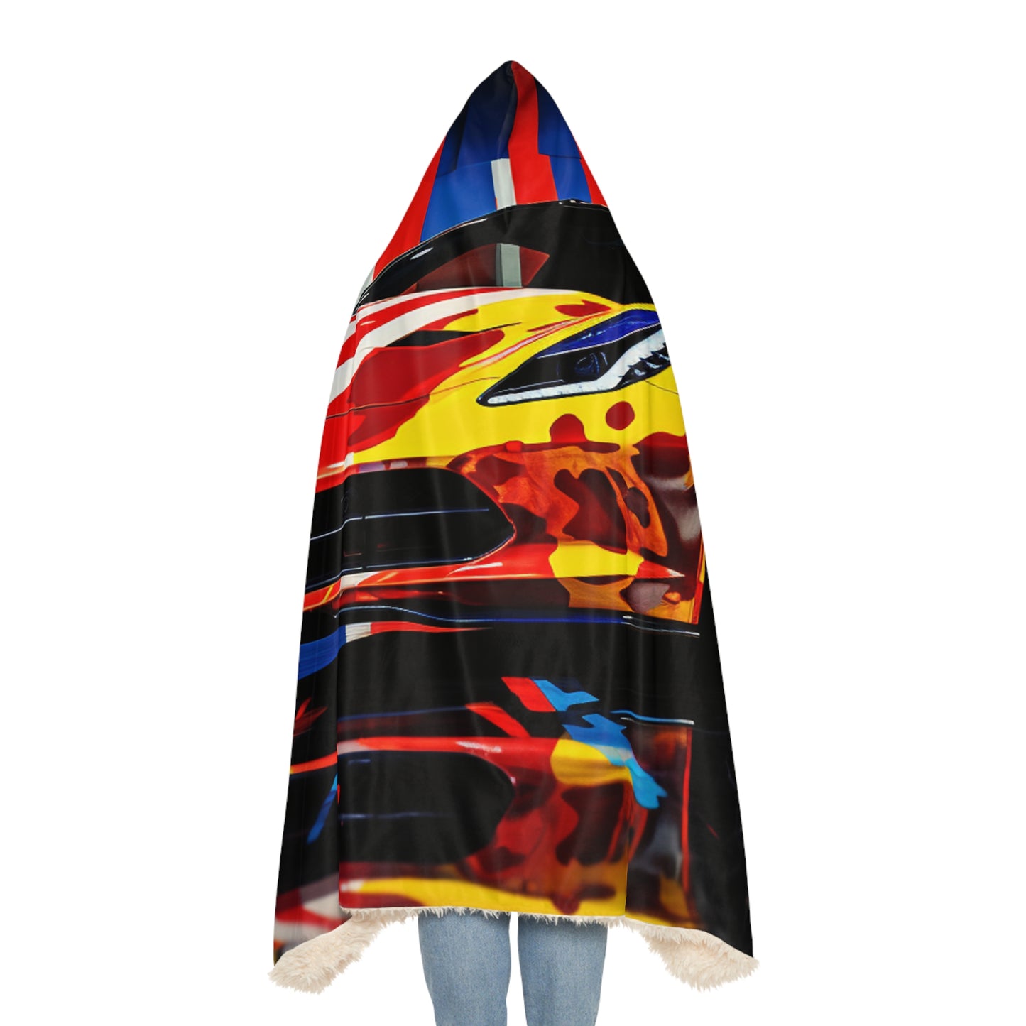 Snuggle Hooded Blanket Macro Flag Ferrari 4