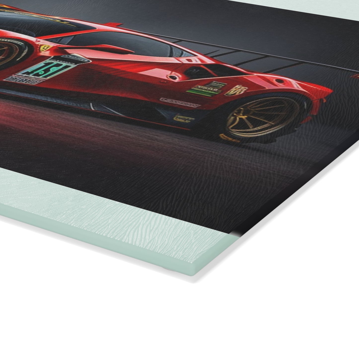 Glass Cutting Board Ferrari Red 2