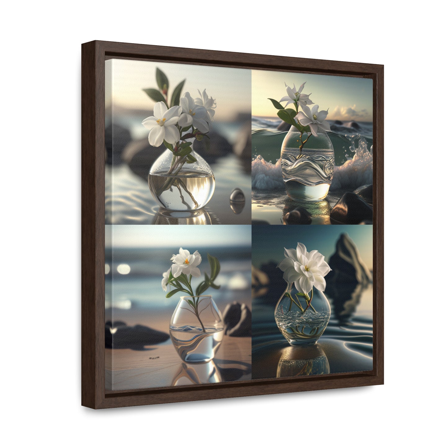 Gallery Canvas Wraps, Square Frame Jasmine glass vase 5