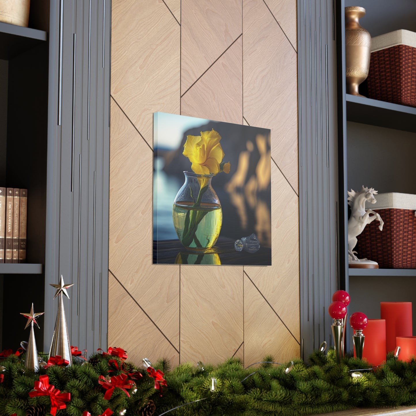 Canvas Gallery Wraps Yellow Gladiolus glass 3