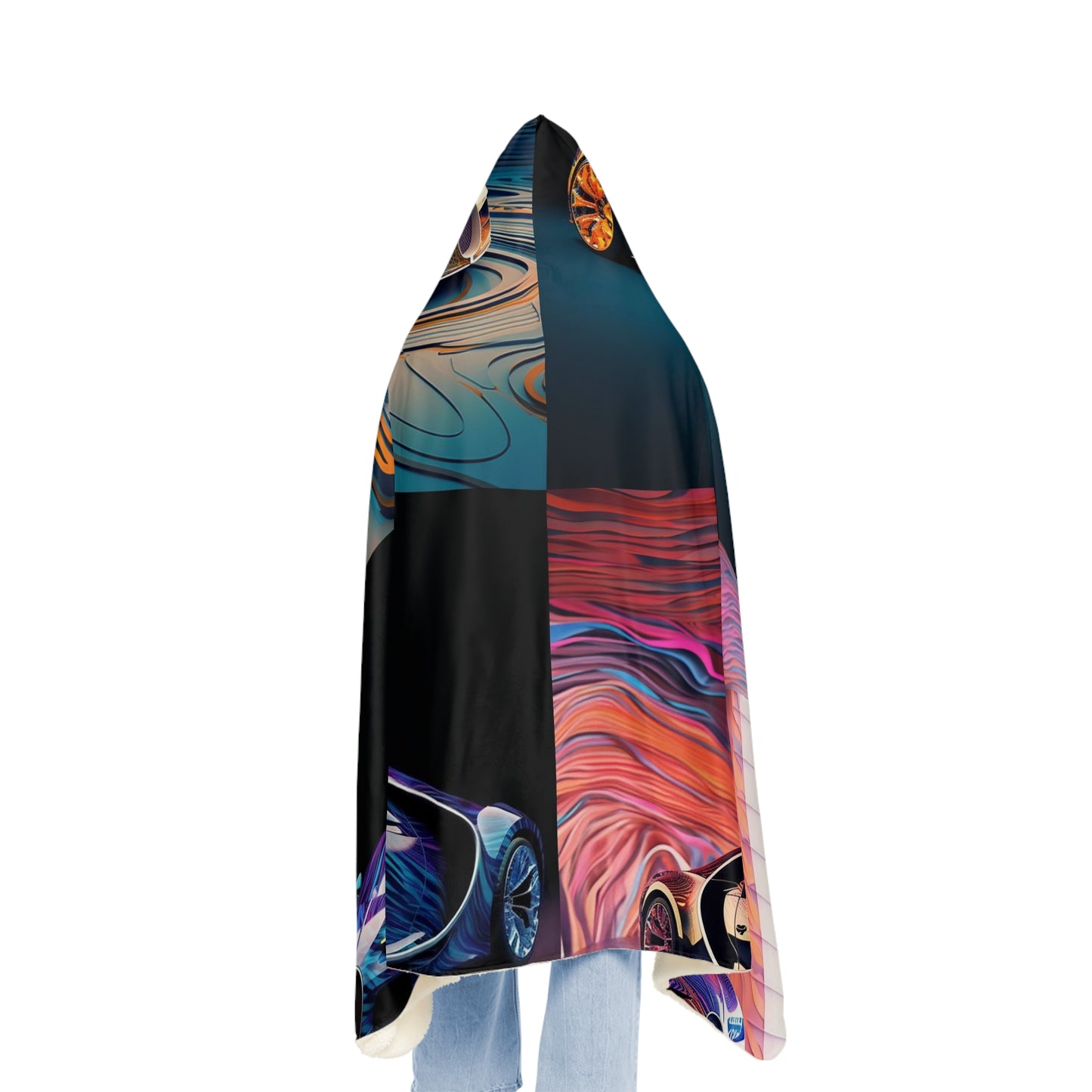 Snuggle Hooded Blanket Bugatti Abstract Flair 5