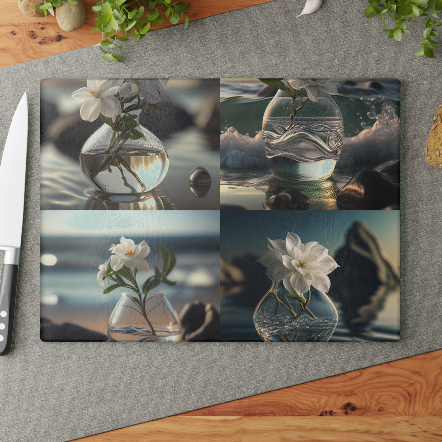 Glass Cutting Board Jasmine glass vase 5