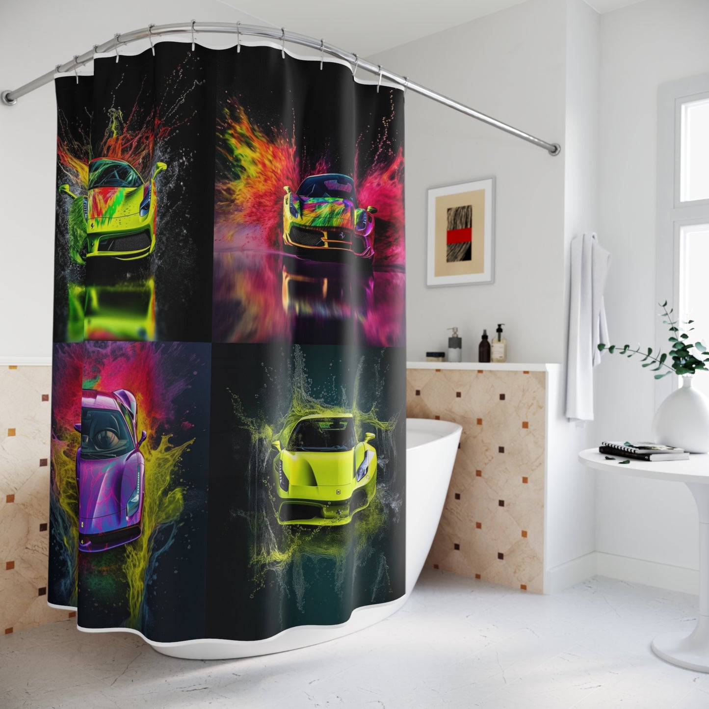 Polyester Shower Curtain Farrari Water 5
