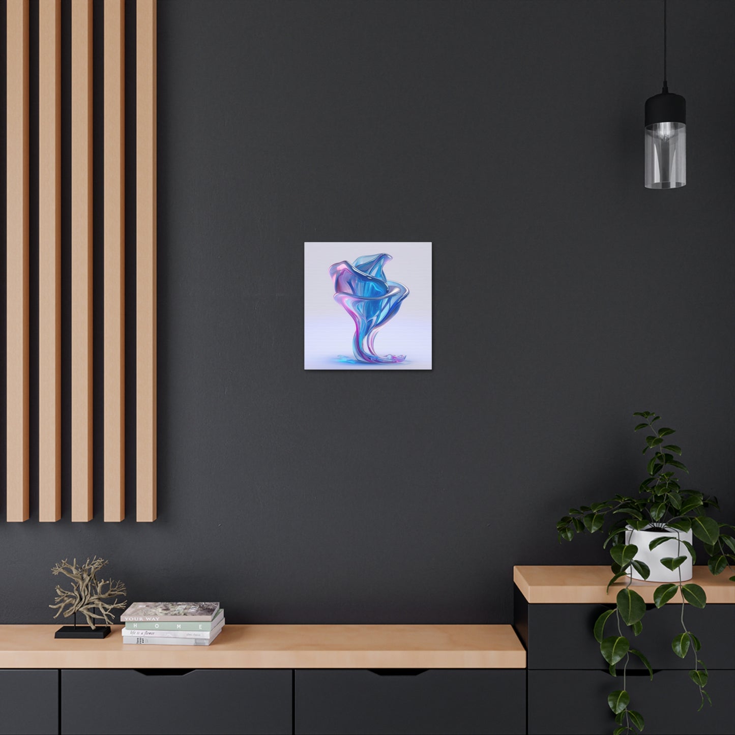 Canvas Gallery Wraps Pink & Blue Tulip Rose 2