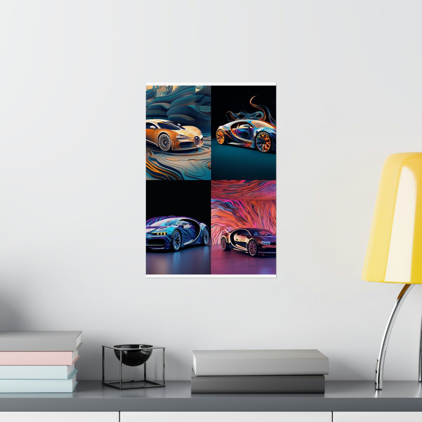 Premium Matte Vertical Posters Bugatti Abstract Flair 5