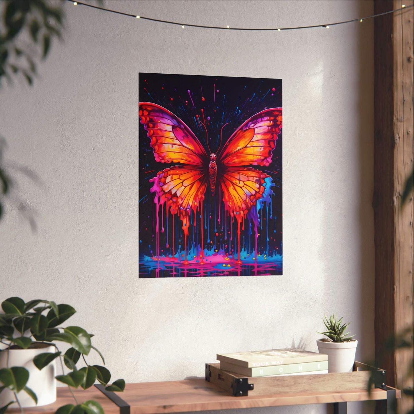 Premium Matte Vertical Posters Pink Butterfly Flair 4