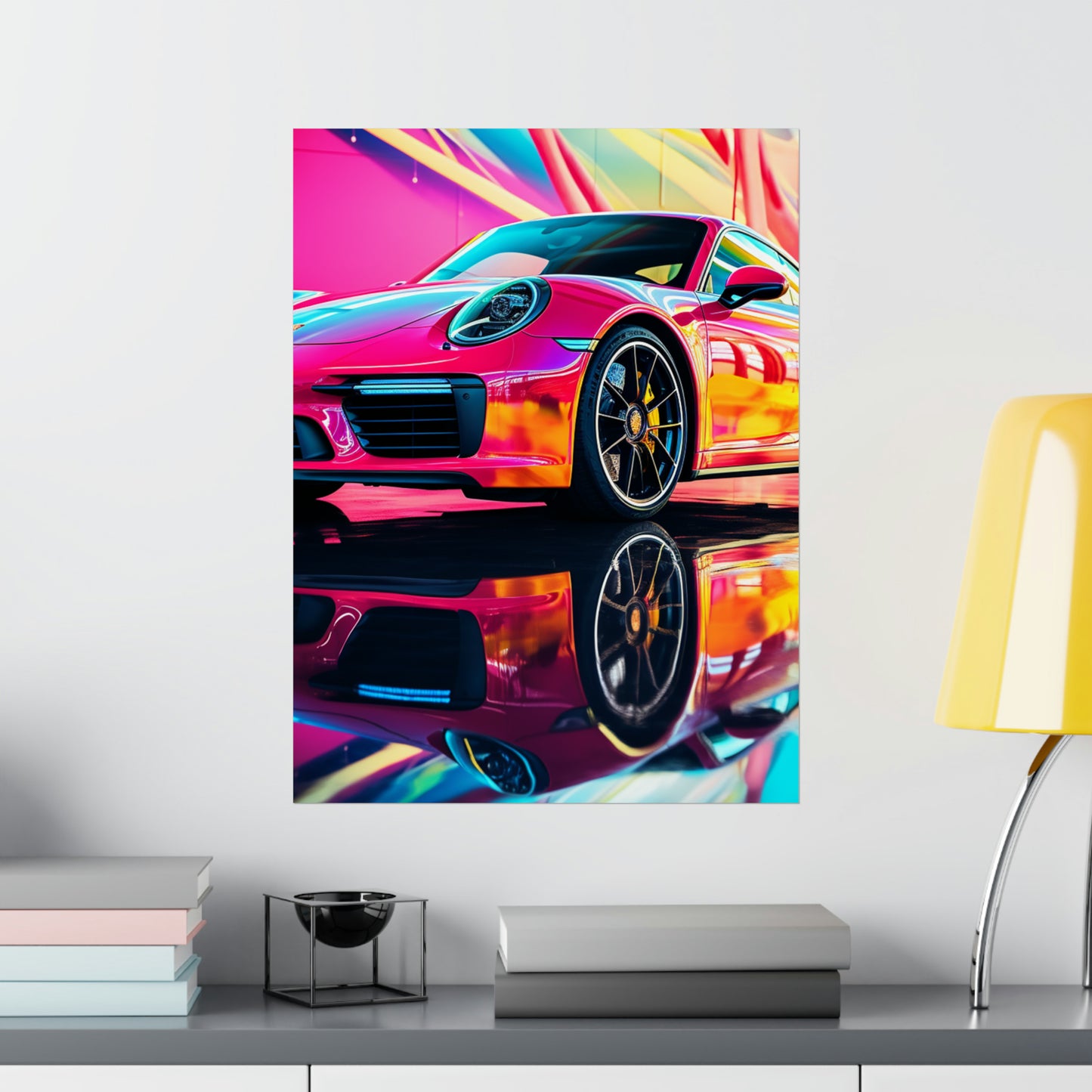 Premium Matte Vertical Posters Macro Porsche 4