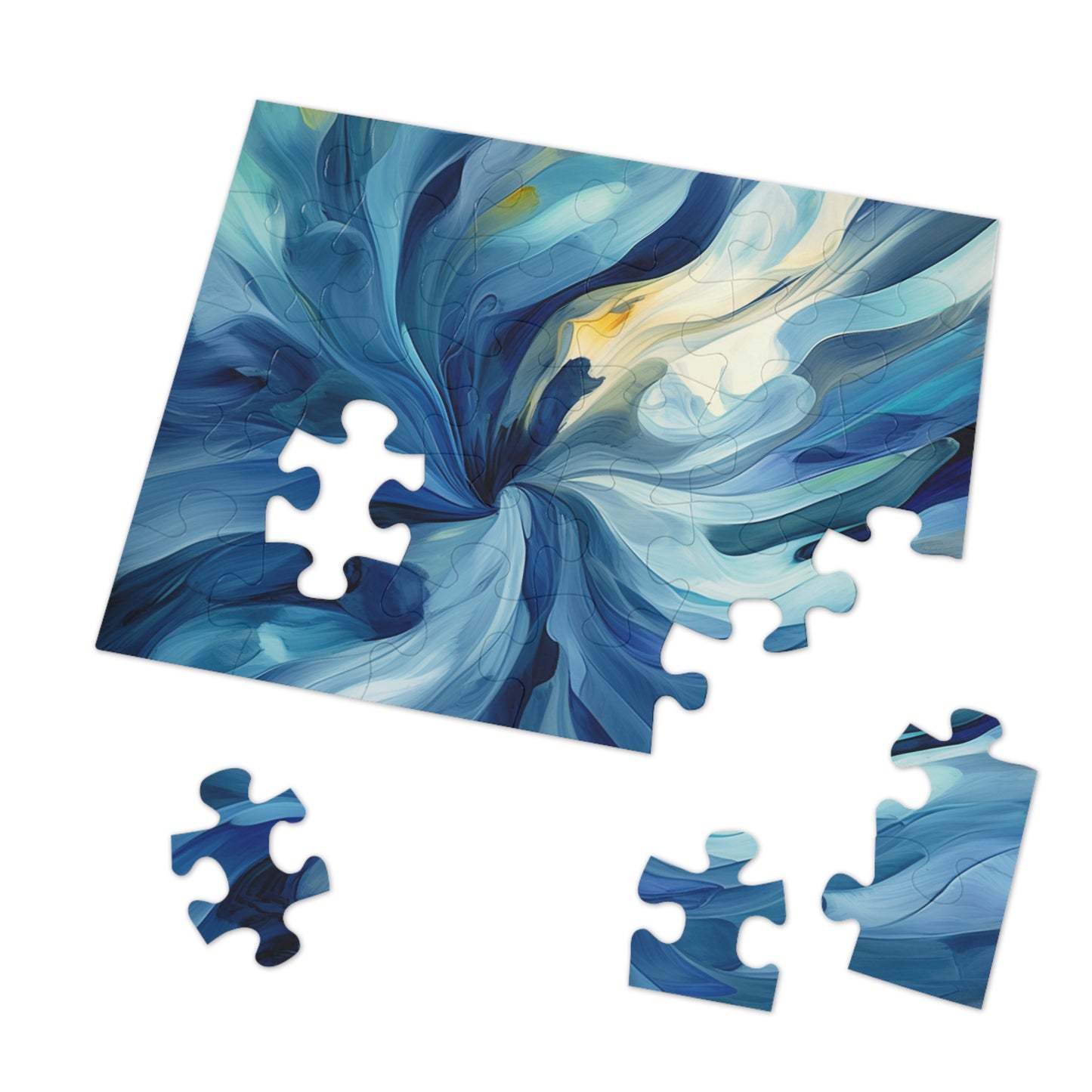 Jigsaw Puzzle (30, 110, 252, 500,1000-Piece) Blue Tluip Abstract 4