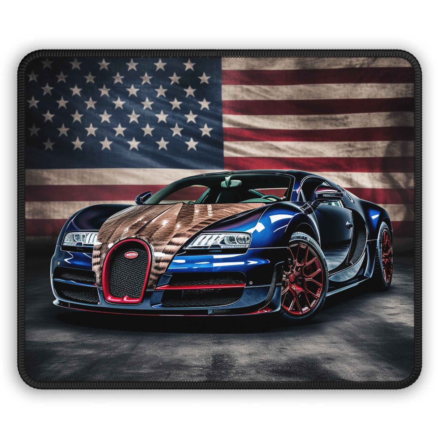 Gaming Mouse Pad  Bugatti American Flag 4