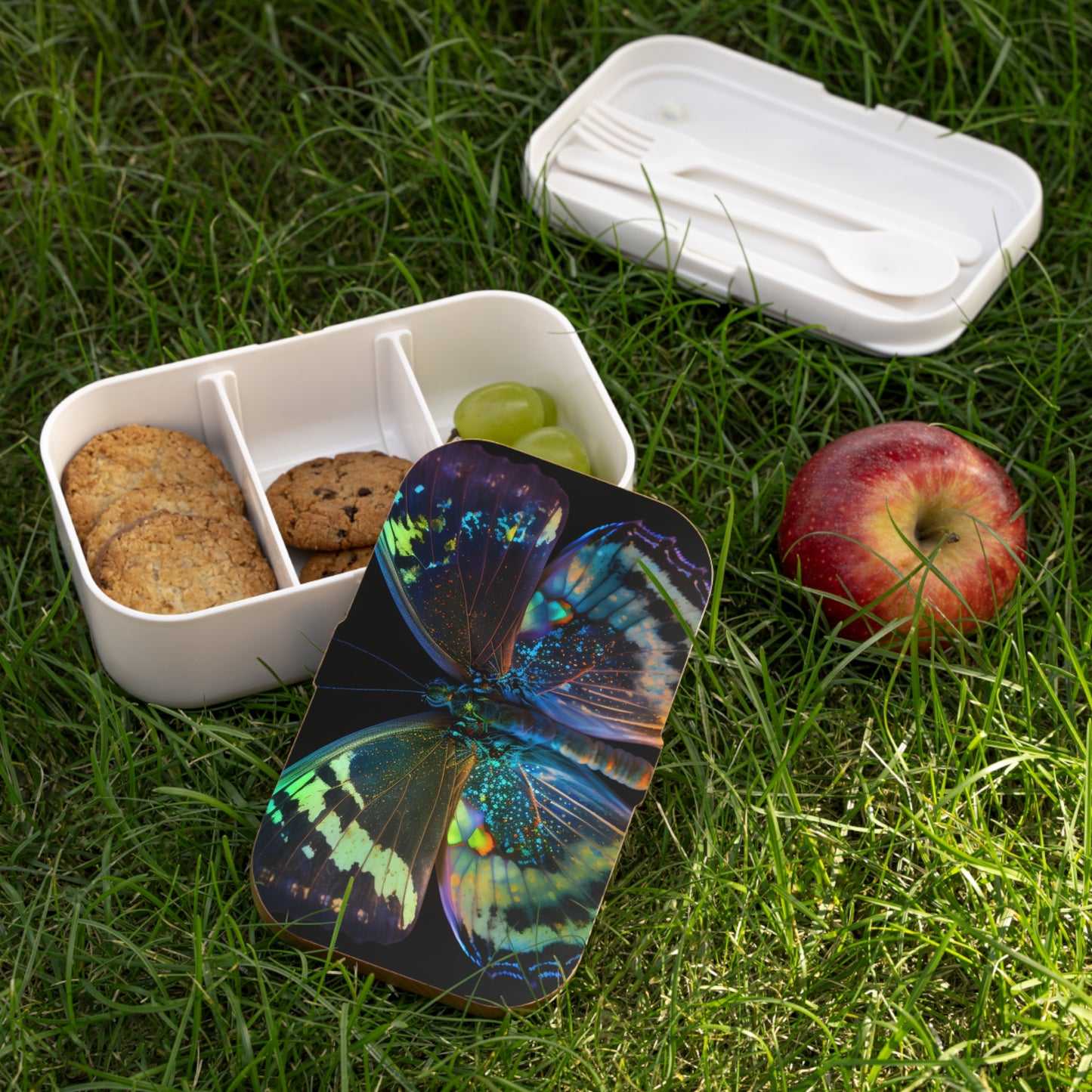 Bento Lunch Box Neon Butterfly Flair 4