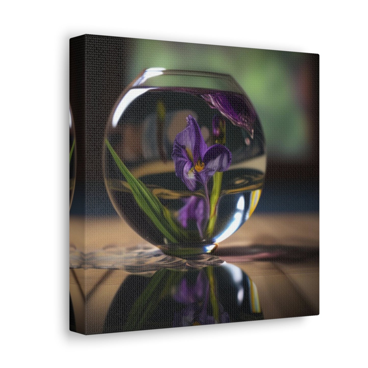 Canvas Gallery Wraps Purple Iris in a vase 1