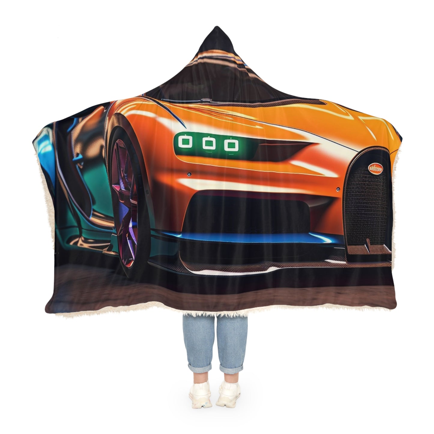 Snuggle Hooded Blanket Hyper Bugatti Neon Chiron 1