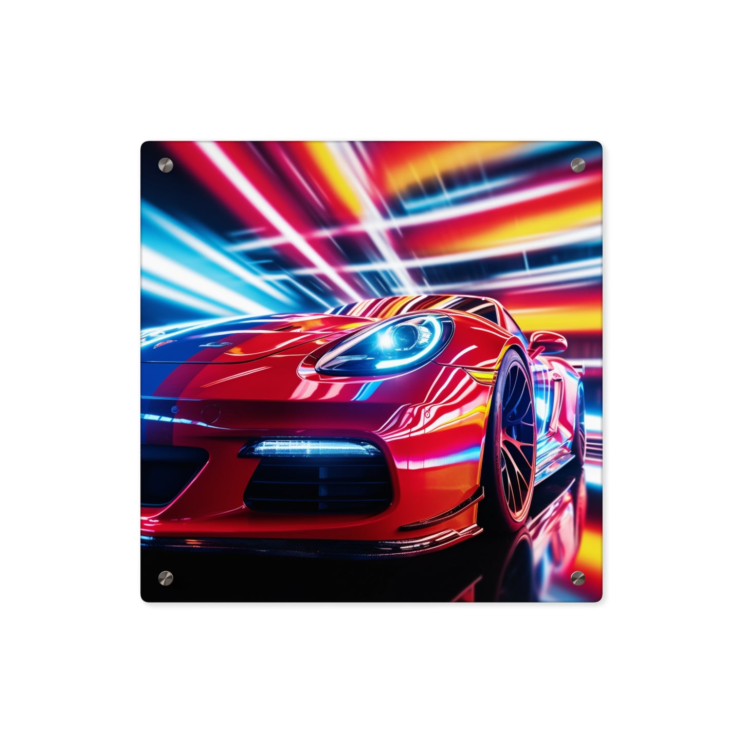 Acrylic Wall Art Panels Macro Flag Ferrari 1