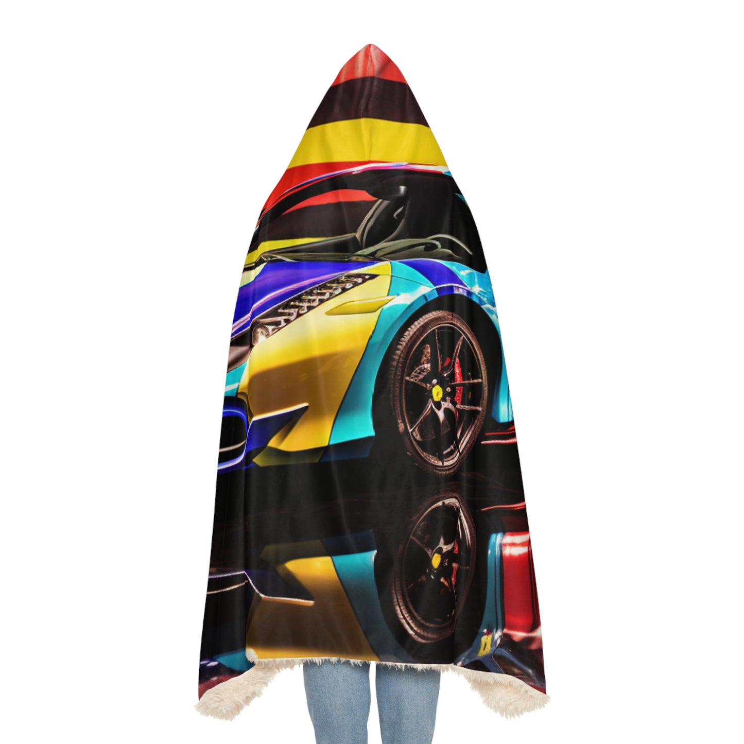 Snuggle Hooded Blanket Hyper Colorfull Ferrari 2