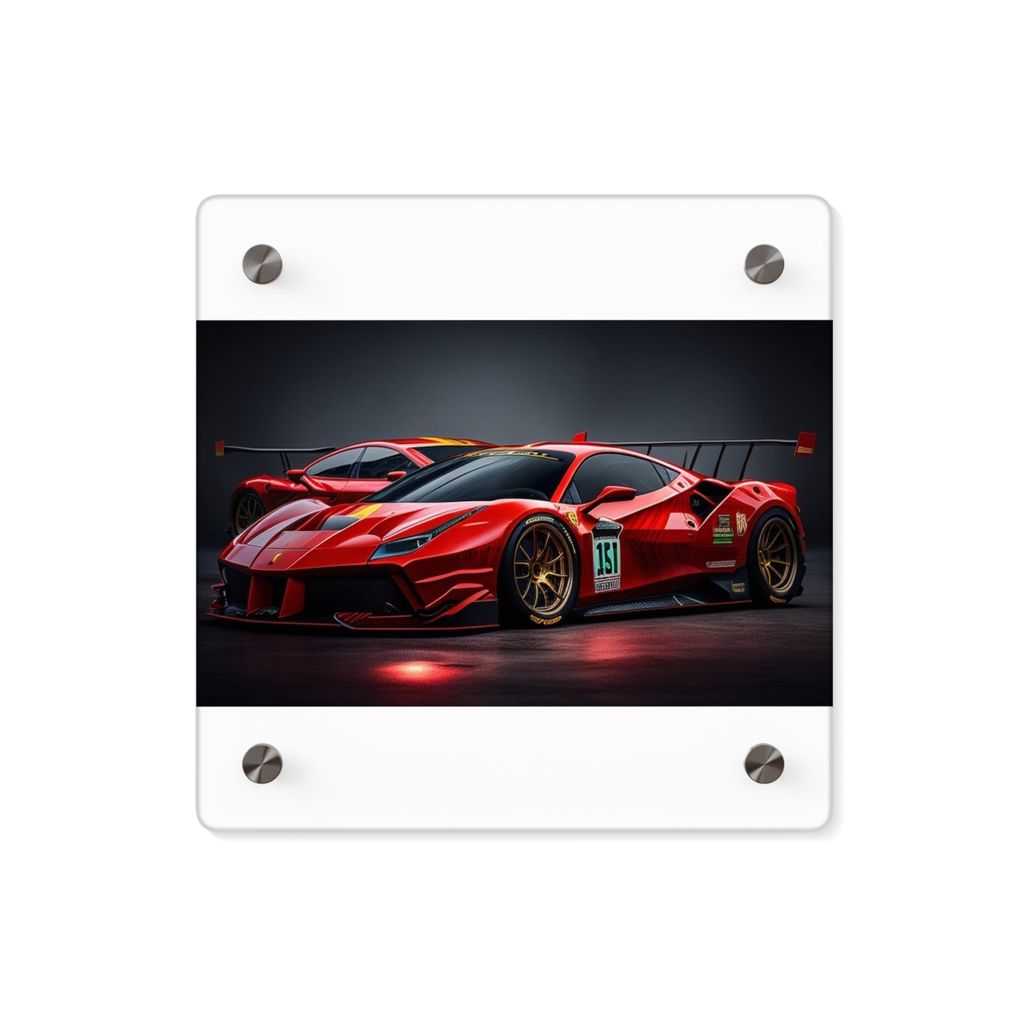 Acrylic Wall Art Panels Ferrari Red 2