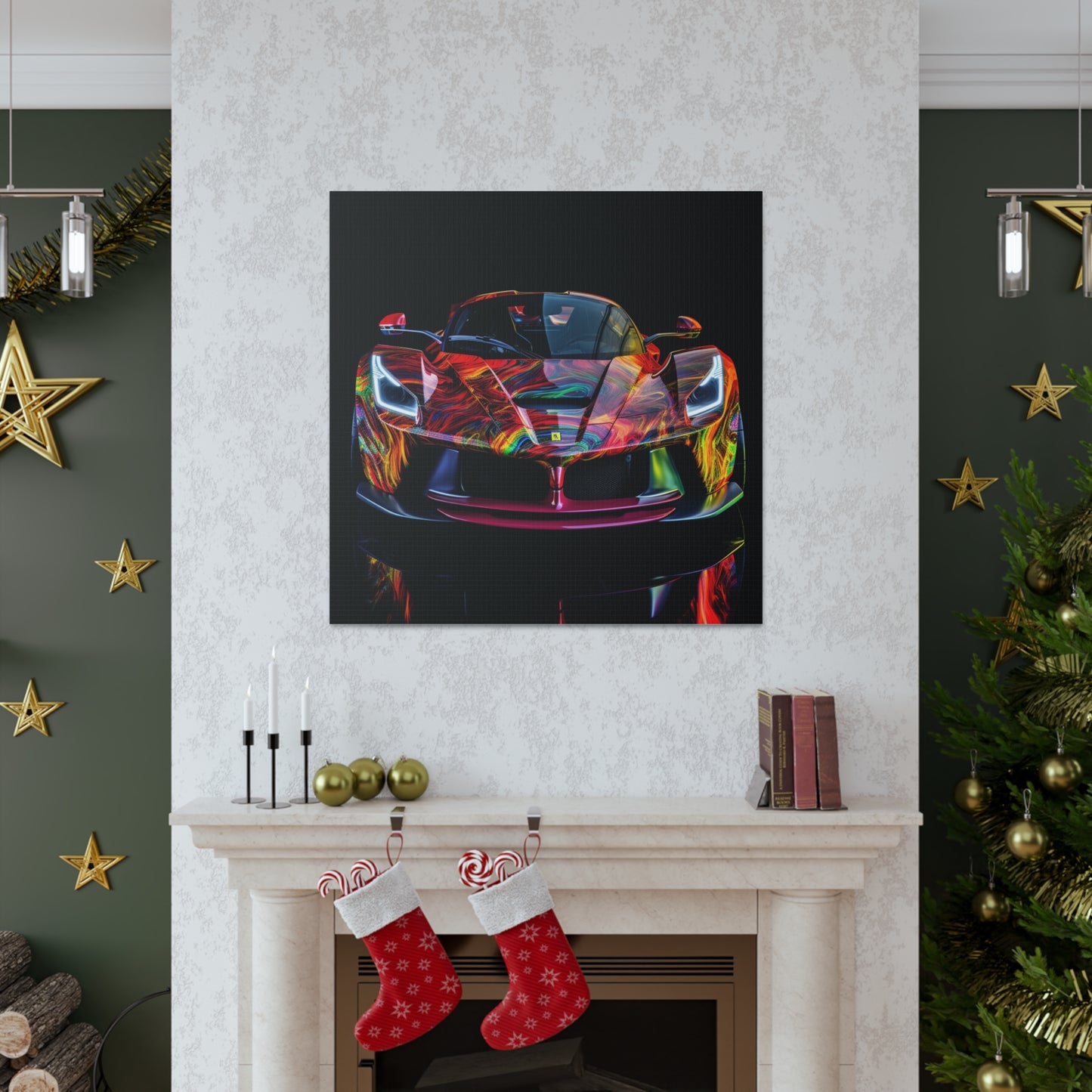 Canvas Gallery Wraps Ferrari Neon 3