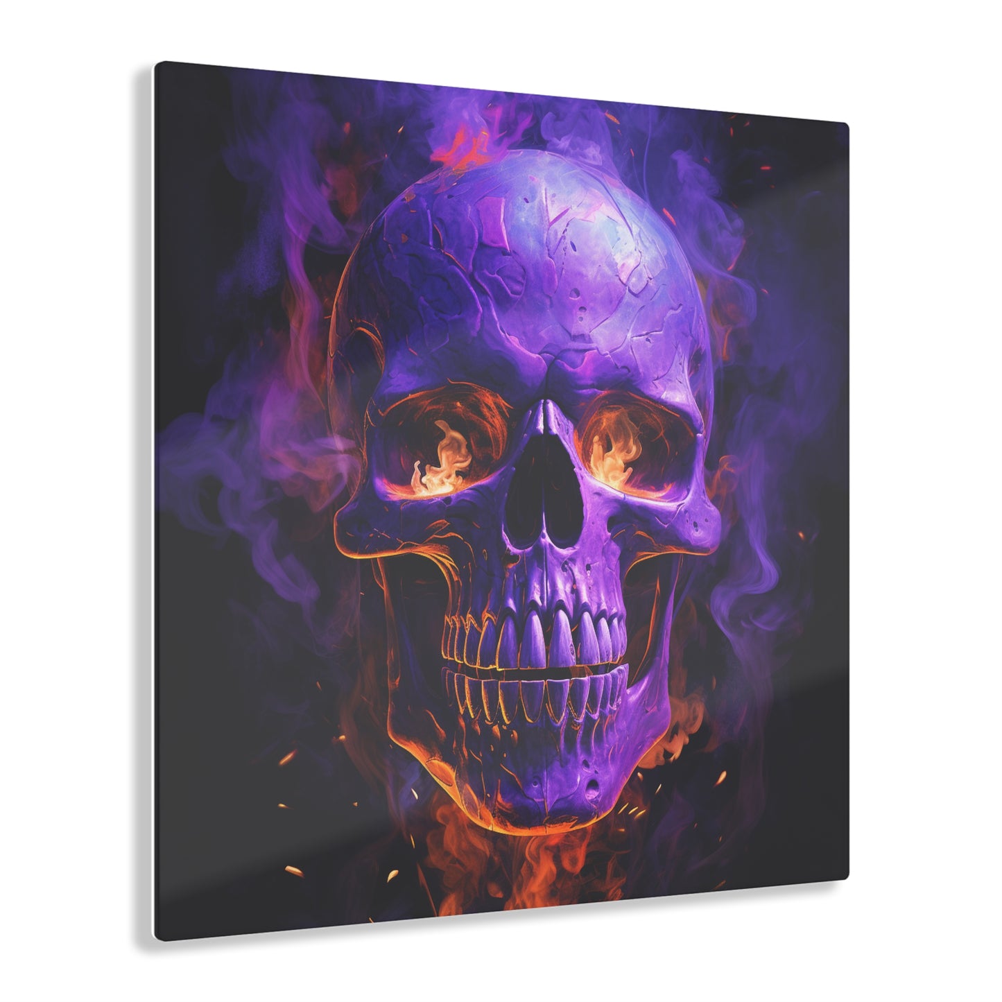 Acrylic Prints Skull Flames 1