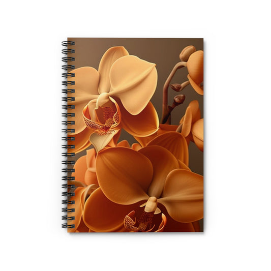 Spiral Notebook - Ruled Line orchid pedals 4