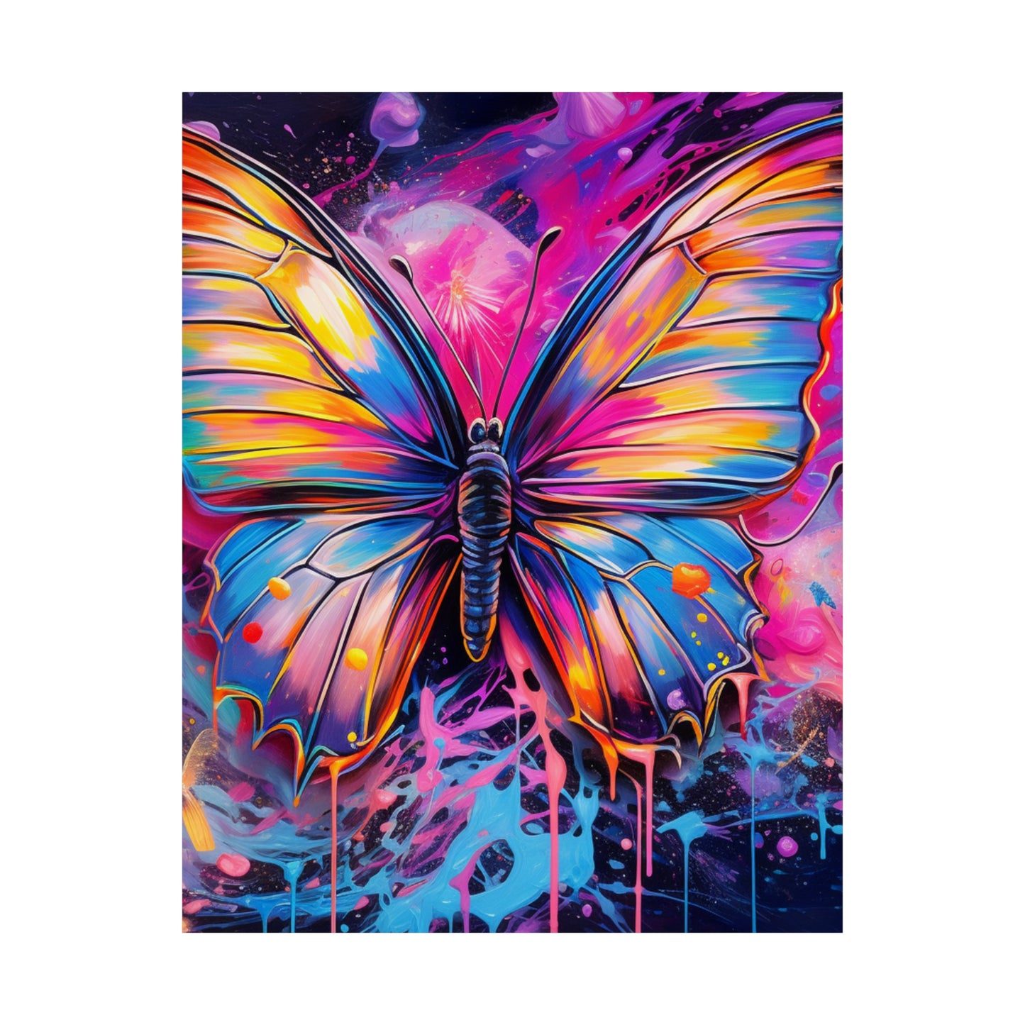 Premium Matte Vertical Posters Pink Butterfly Flair 3