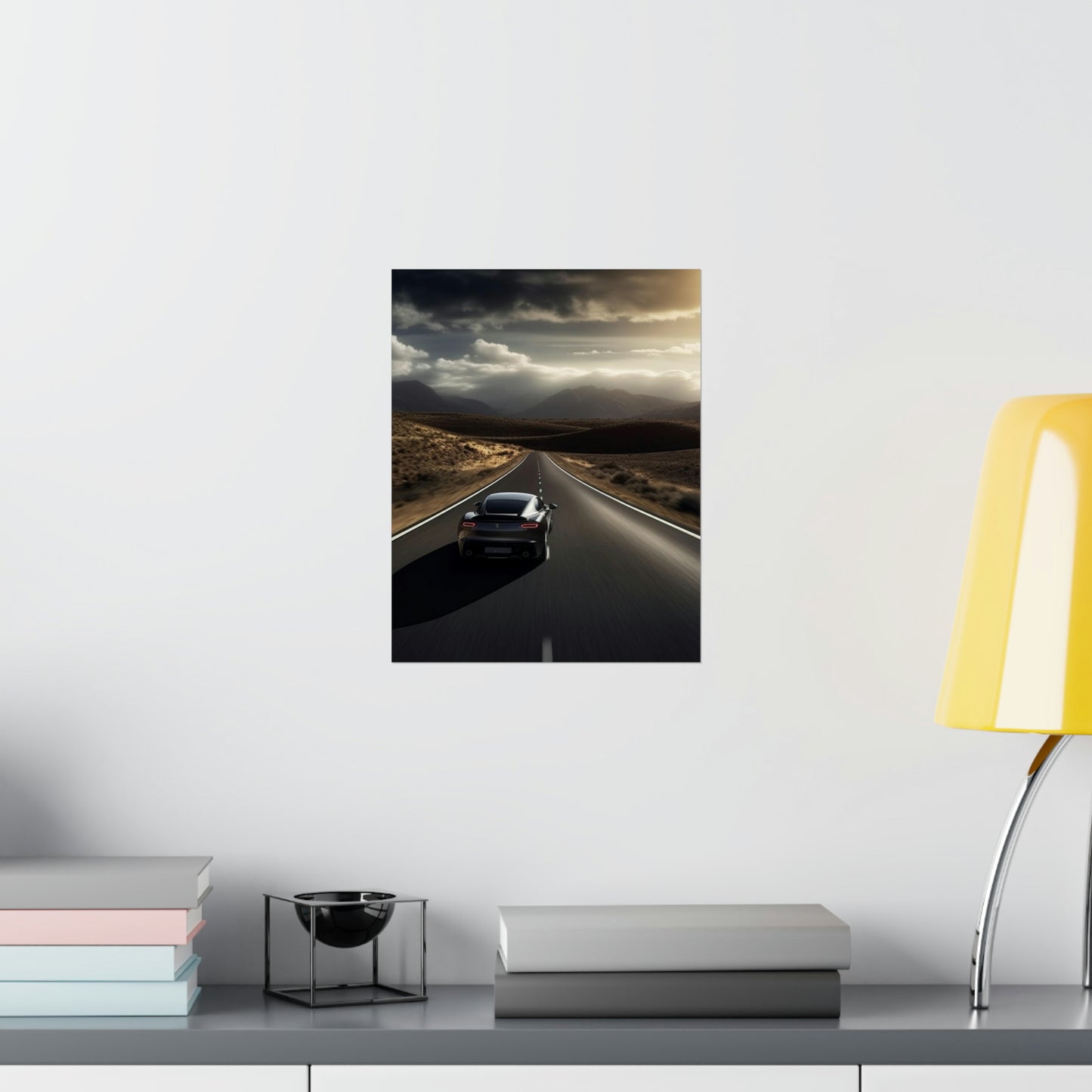 Premium Matte Vertical Posters Ferrari Road 3