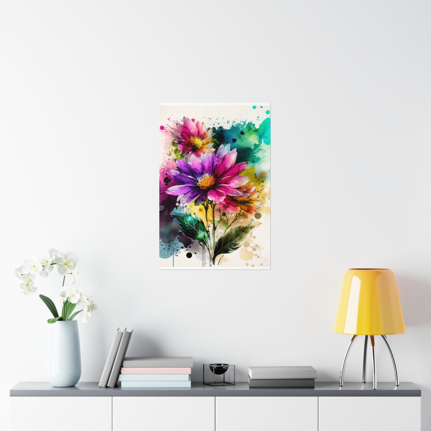 Premium Matte Vertical Posters Bright Spring Flowers 1