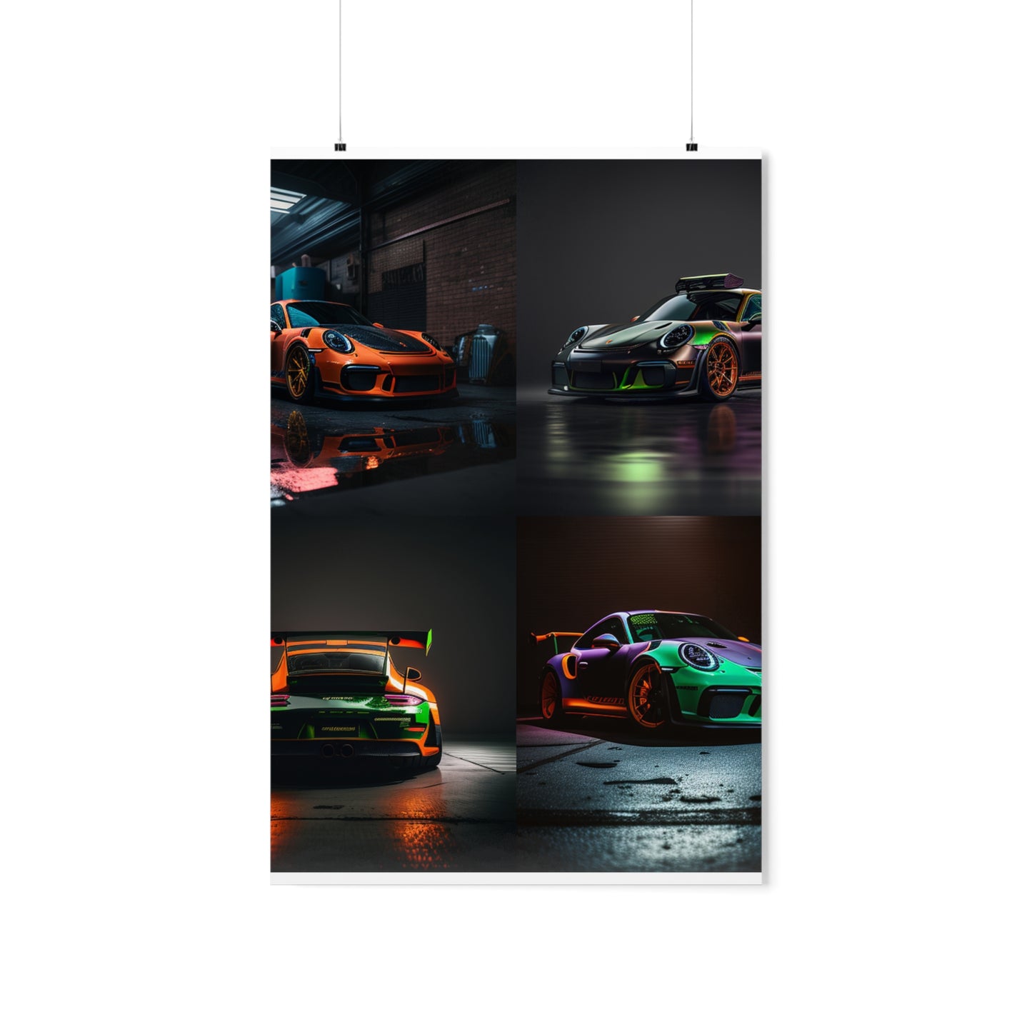 Premium Matte Vertical Posters Porsche Color 5