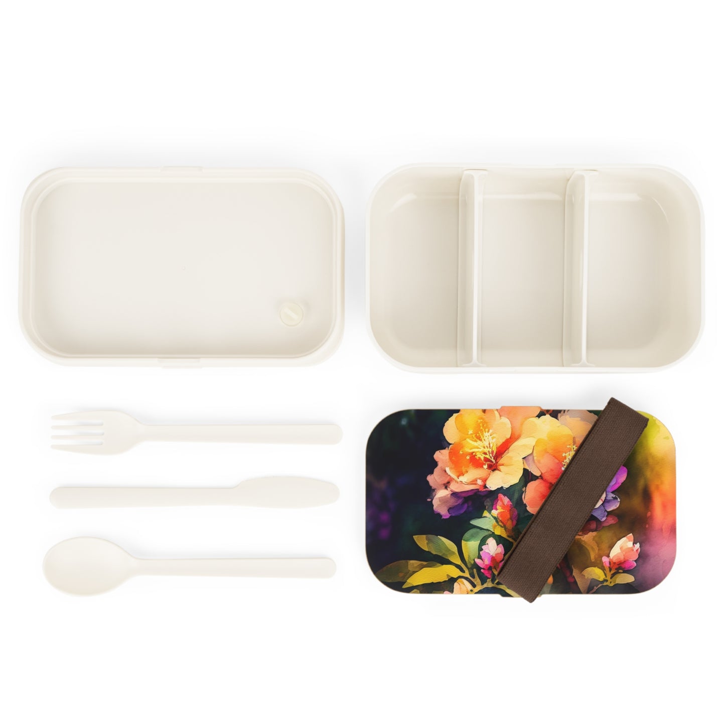 Bento Lunch Box Bright Spring Flowers 2