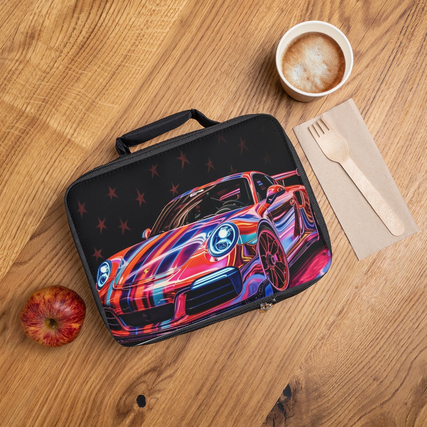Lunch Bag American Flag Colored Porsche 1