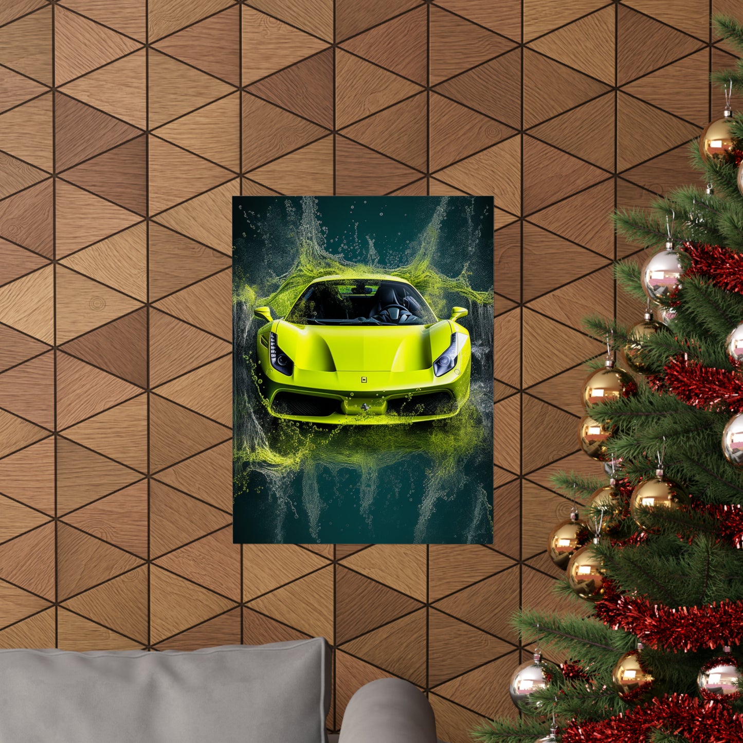 Premium Matte Vertical Posters Farrari Water 4