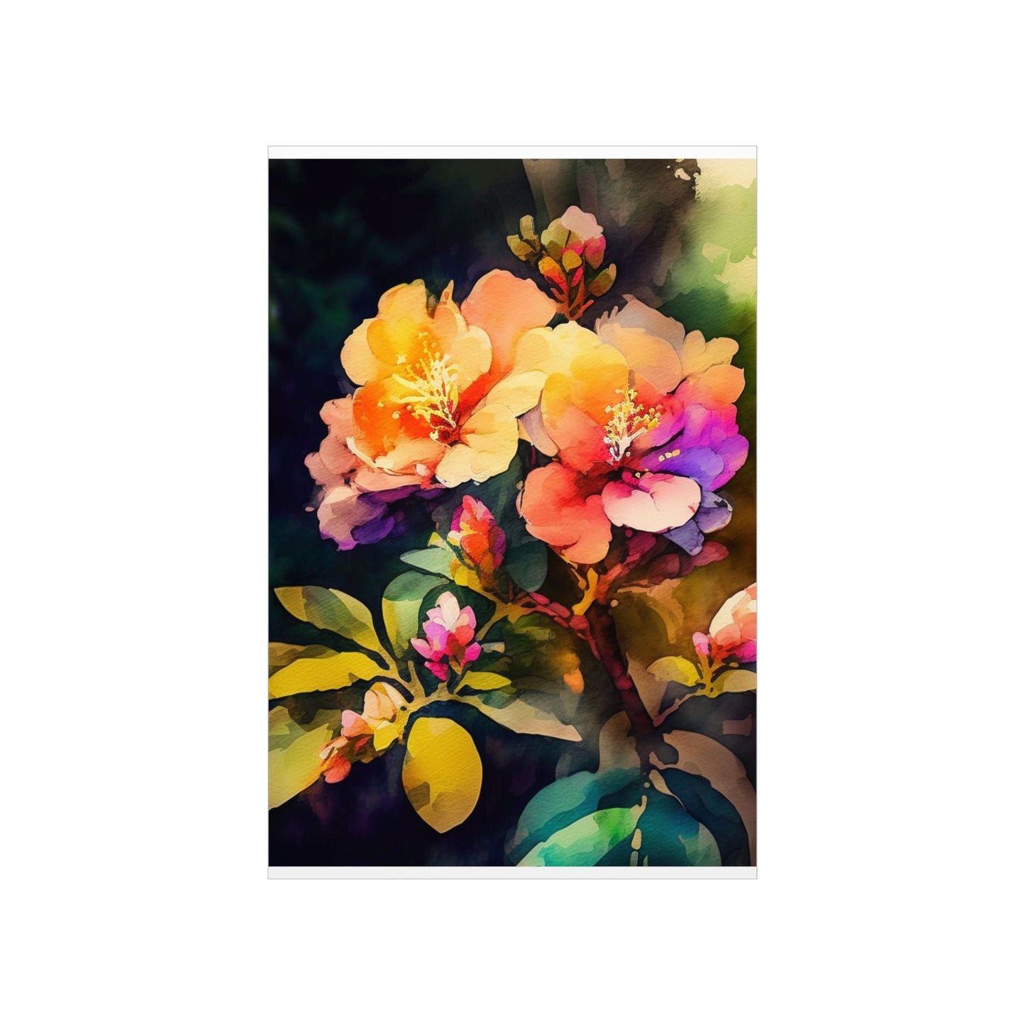 Premium Matte Vertical Posters Bright Spring Flowers 2