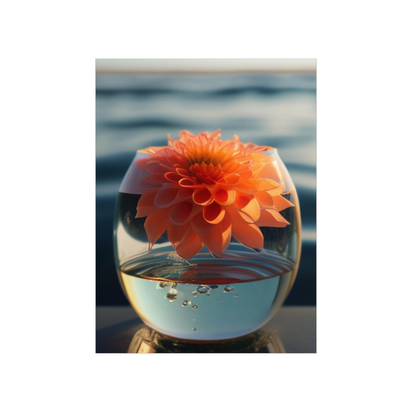 Premium Matte Vertical Posters Dahlia Orange 2