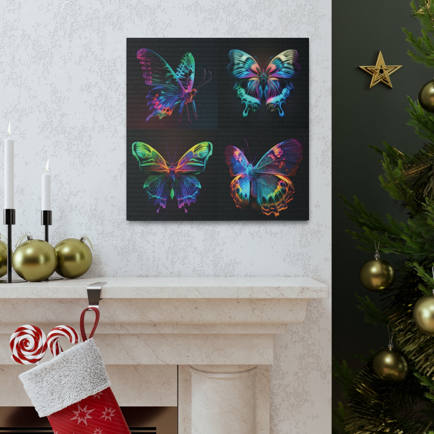 Canvas Gallery Wraps Raw Hyper Color Butterfly 5