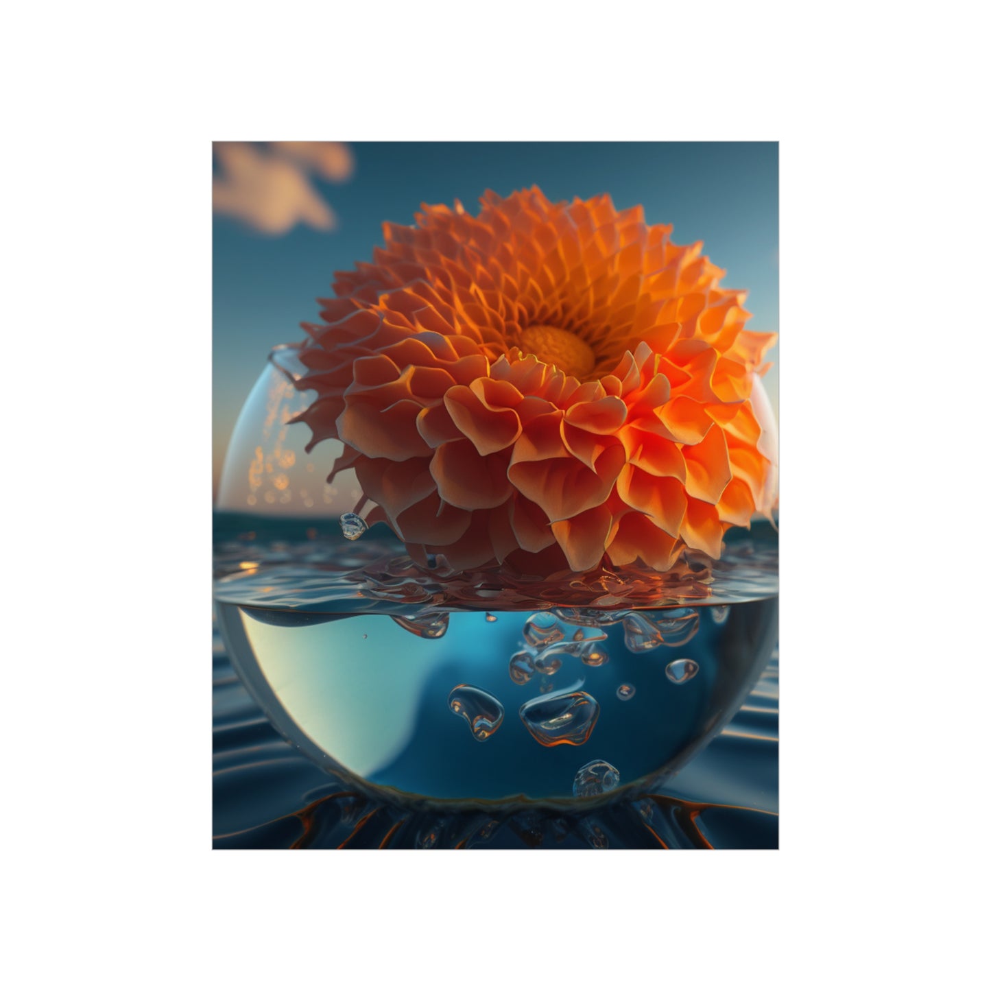 Premium Matte Vertical Posters Dahlia Orange 4