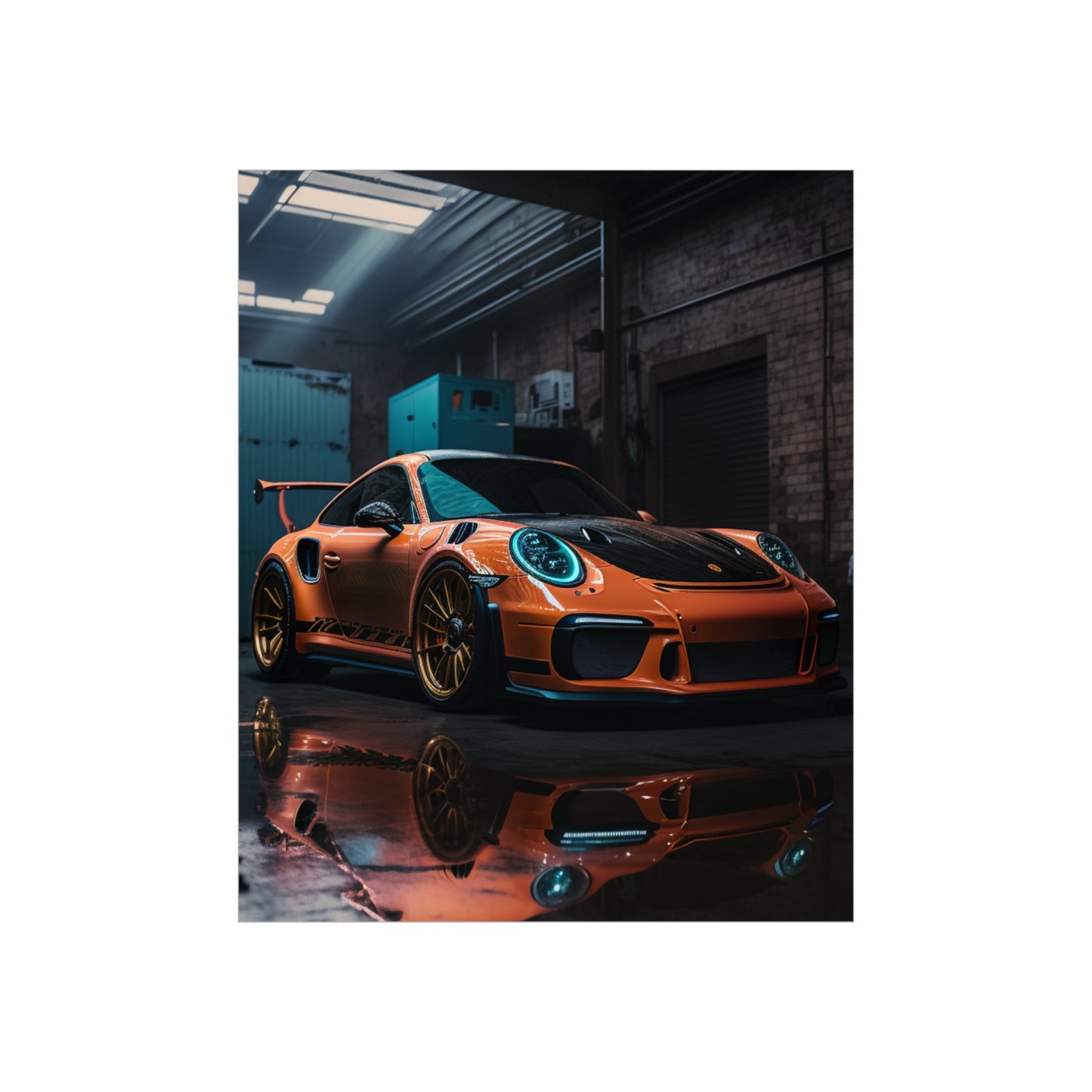 Premium Matte Vertical Posters Porsche Color 1