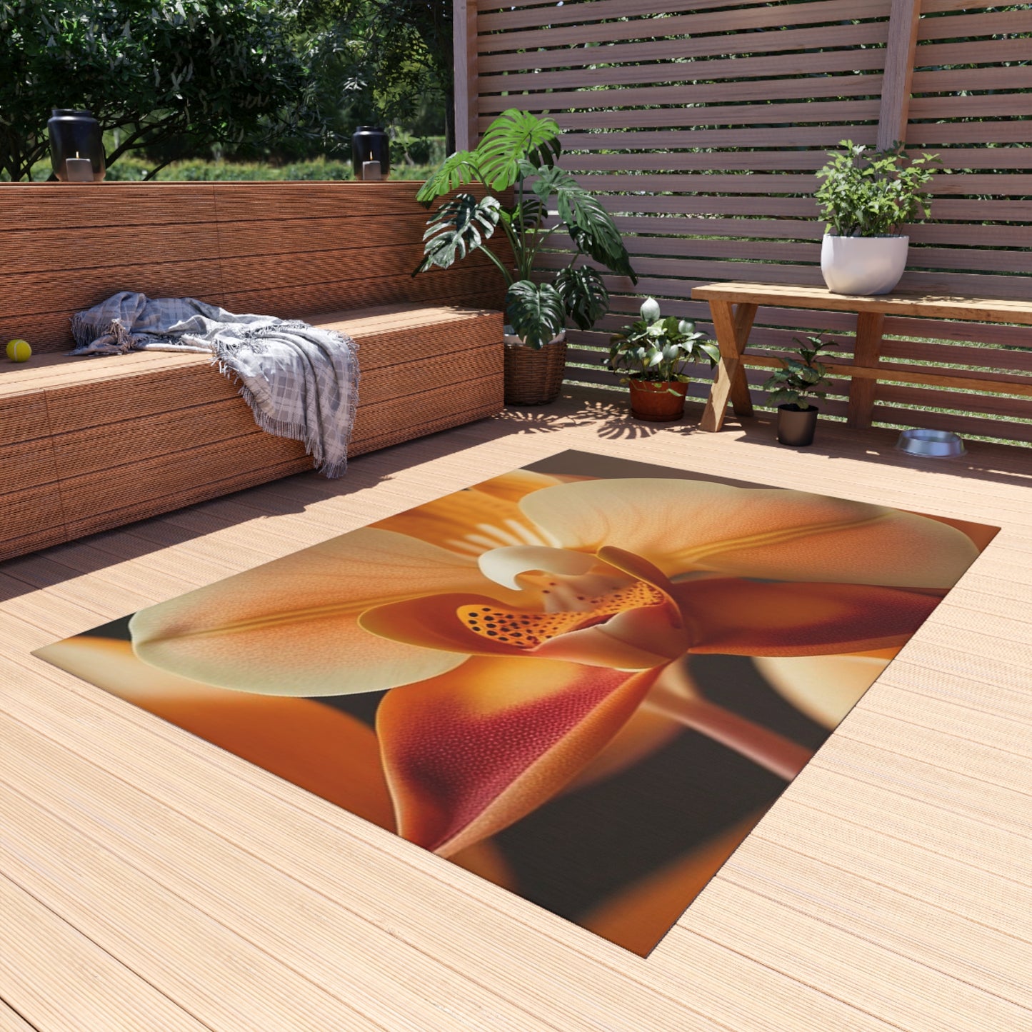 Outdoor Rug  Orange Orchid 3