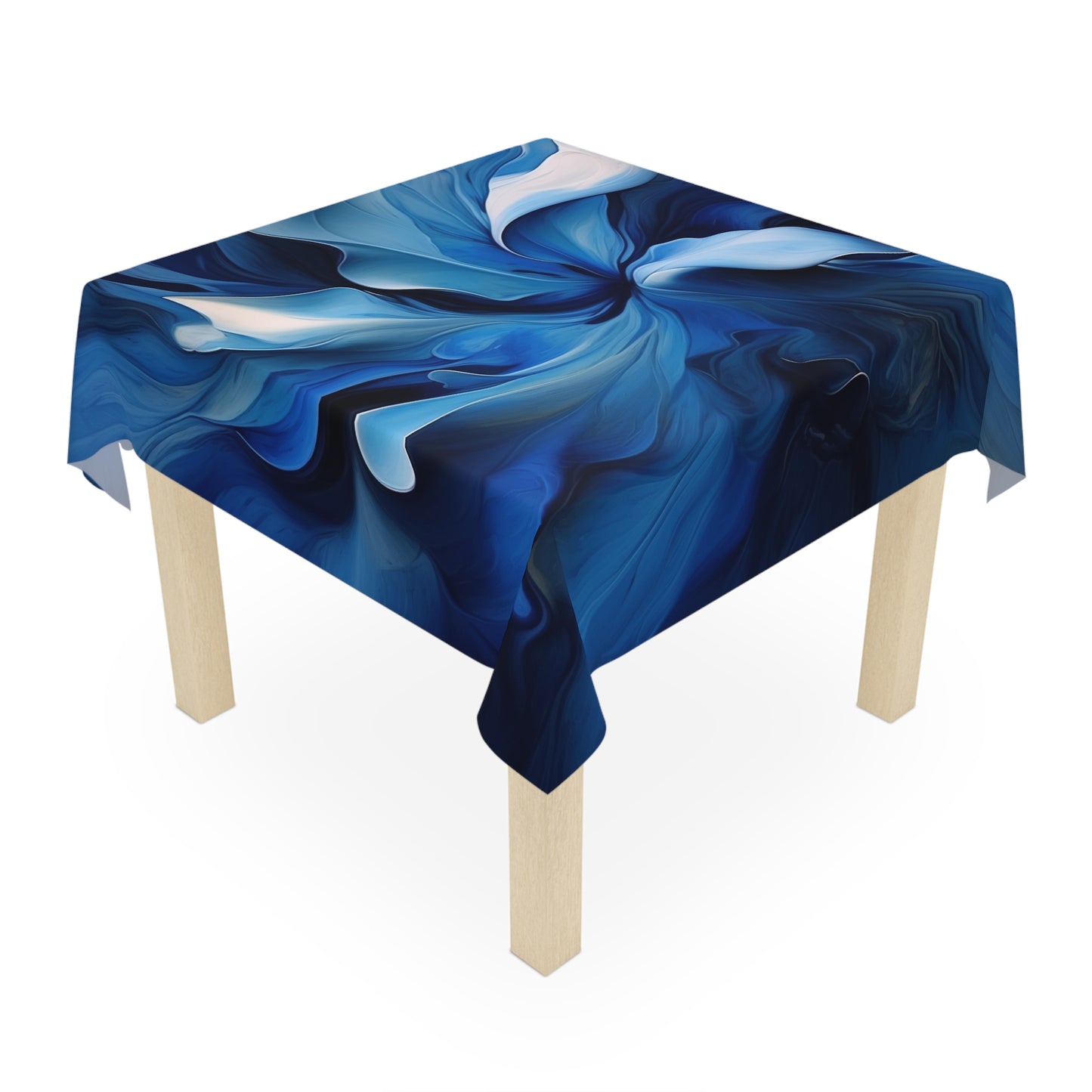 Tablecloth Abstract Blue Tulip 4