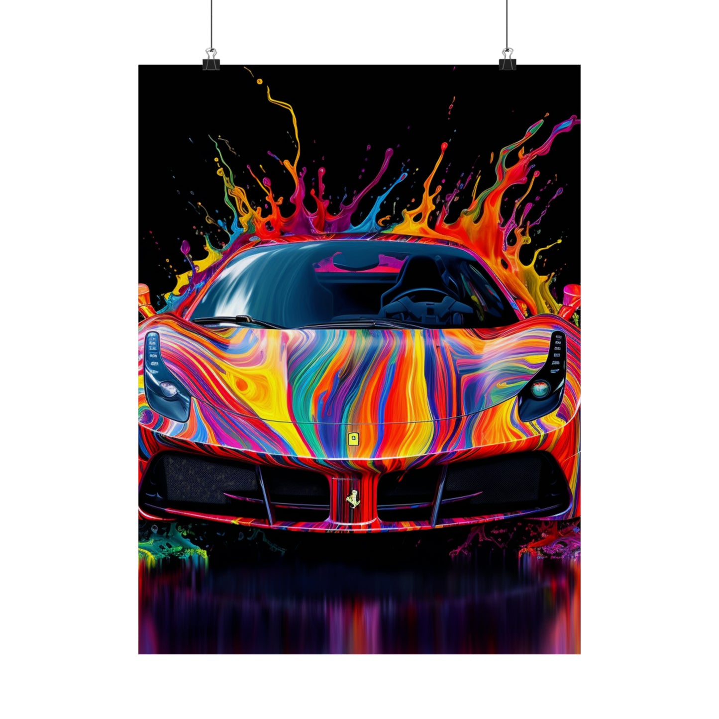 Premium Matte Vertical Posters Ferrari Fusion Water 4