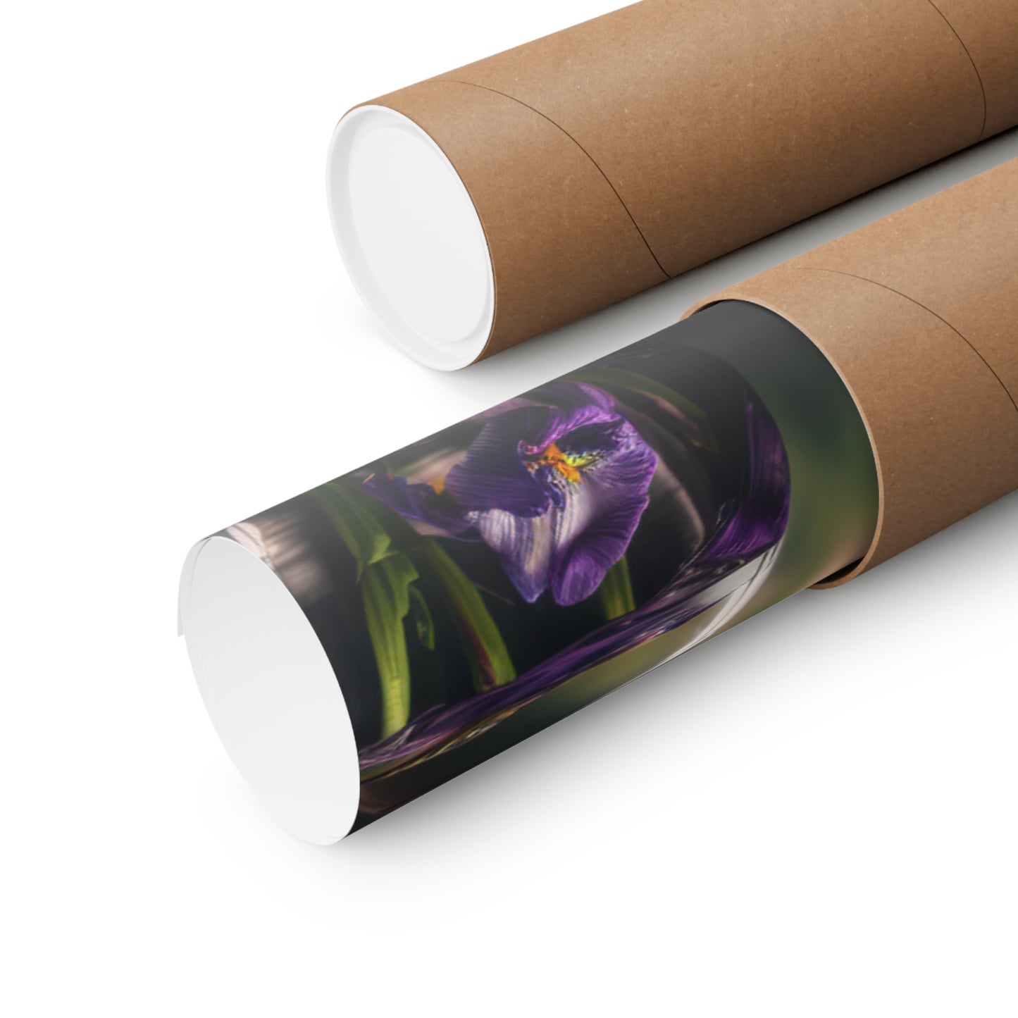 Premium Matte Vertical Posters Purple Iris in a vase 5