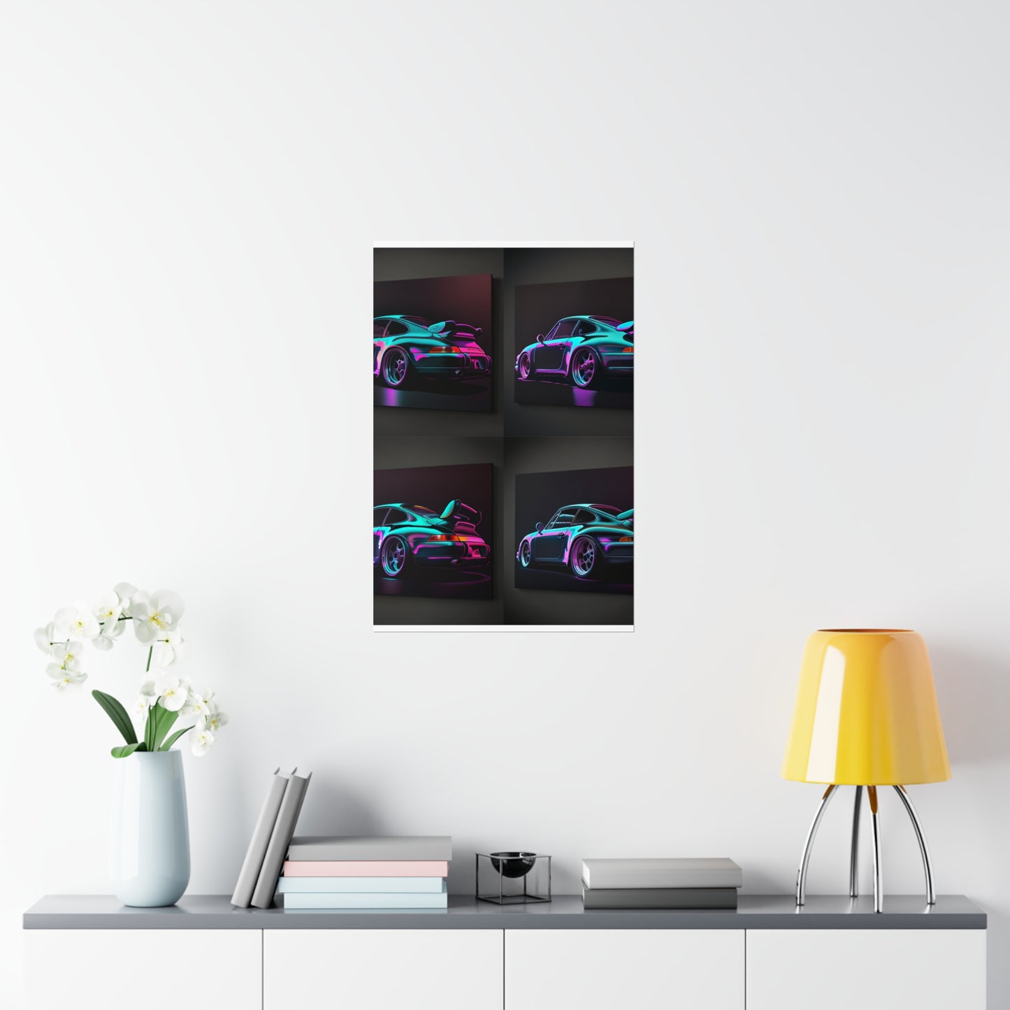 Premium Matte Vertical Posters Porsche Purple 5