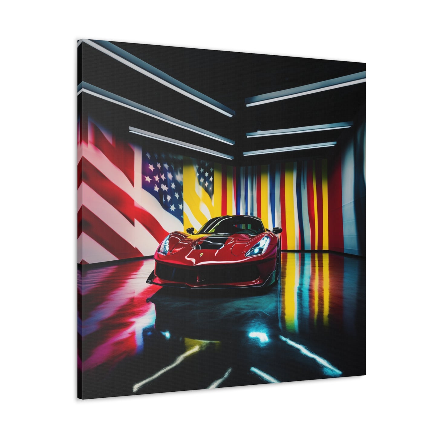 Canvas Gallery Wraps Macro Flag Ferrari 2