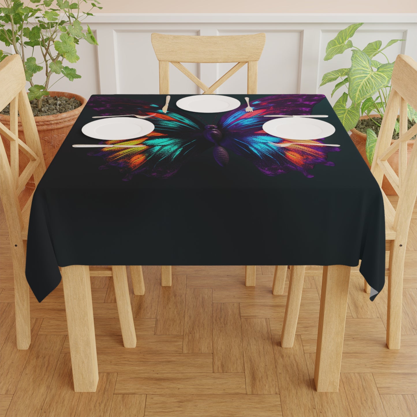 Tablecloth Hyper Colorful Butterfly Purple 1