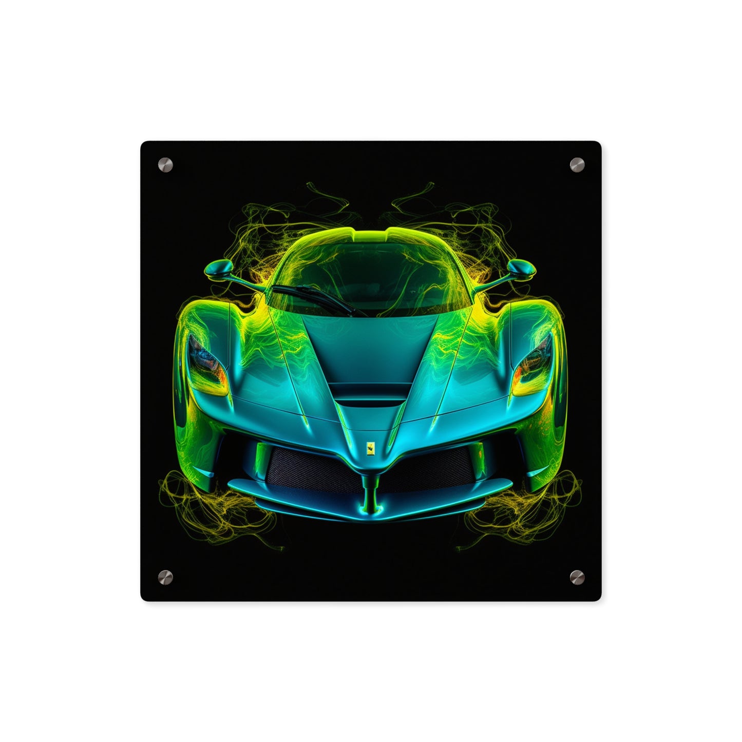 Acrylic Wall Art Panels Ferrari Neon 2