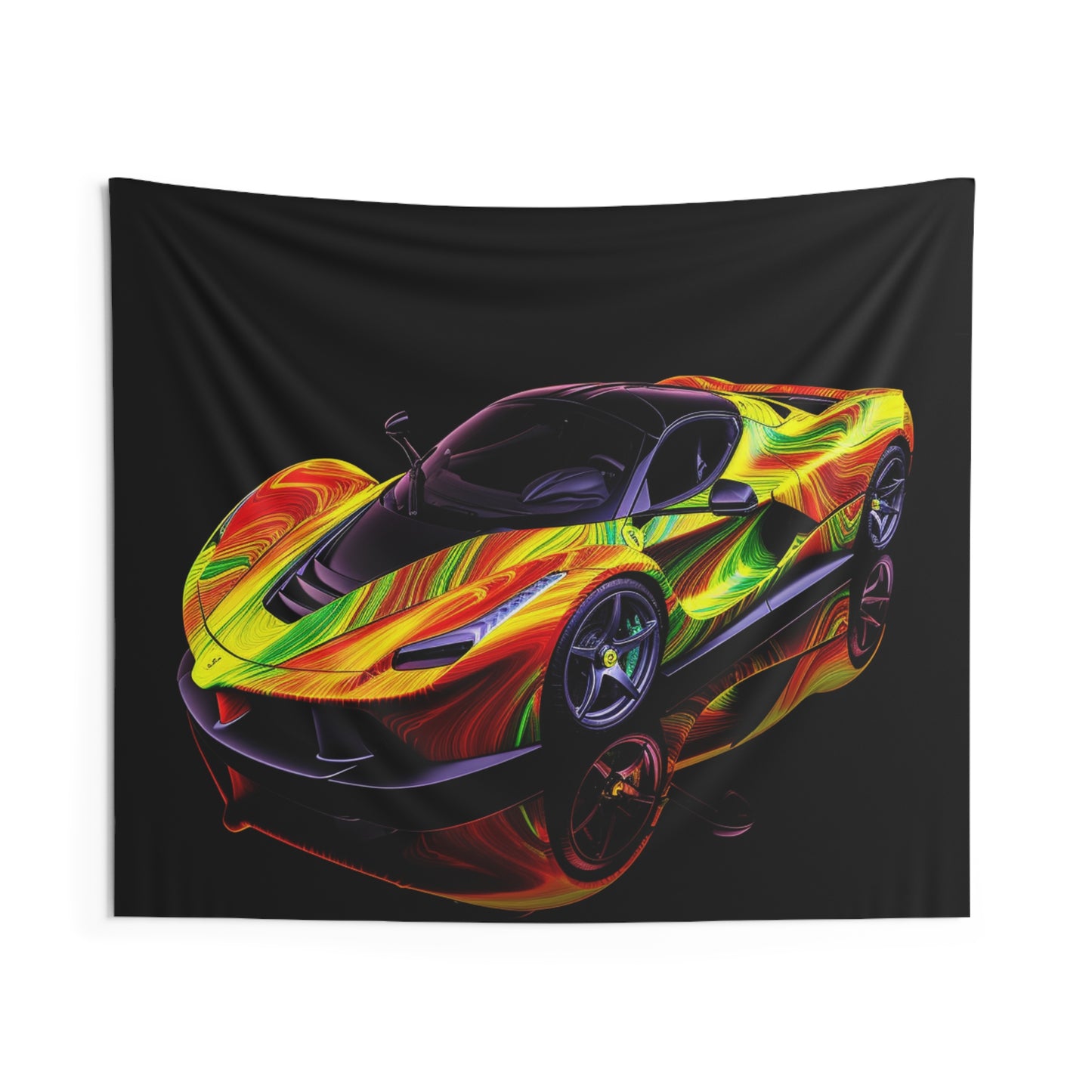 Indoor Wall Tapestries Ferrari Neon 4