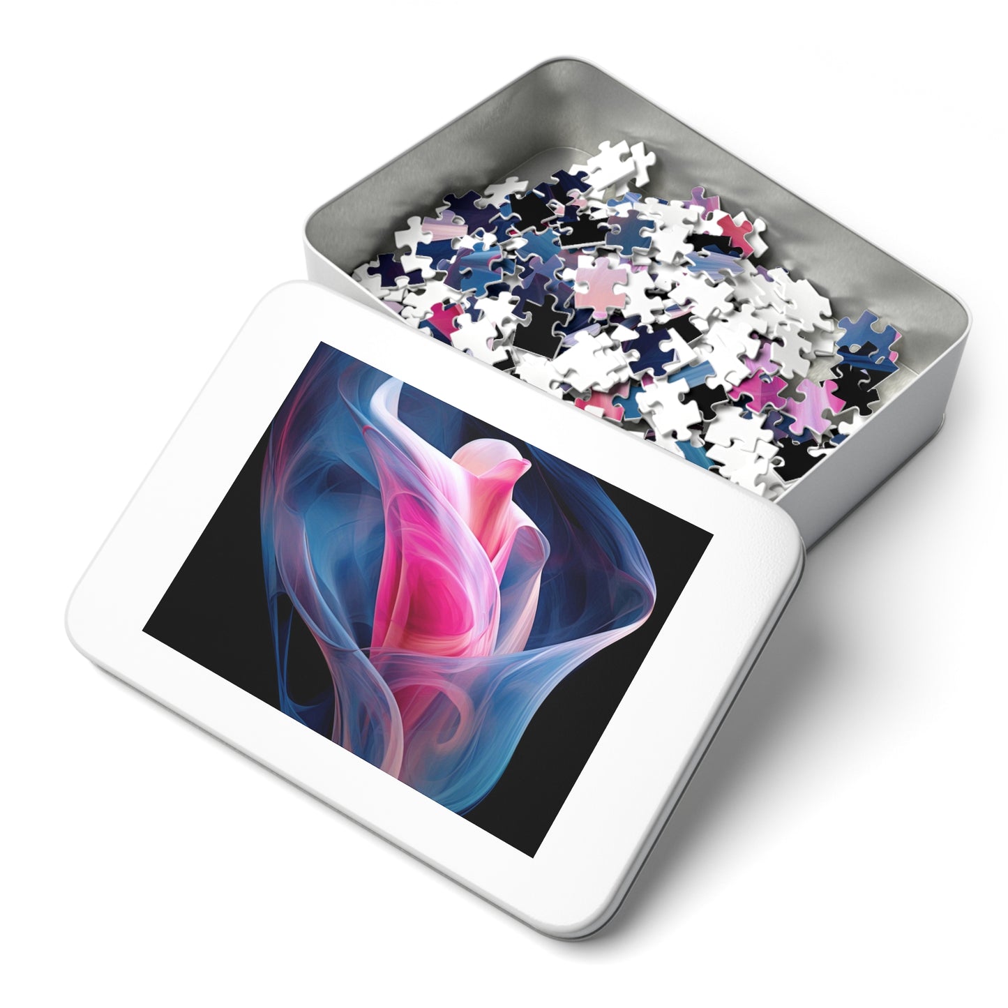 Jigsaw Puzzle (30, 110, 252, 500,1000-Piece) Pink & Blue Tulip Rose 3
