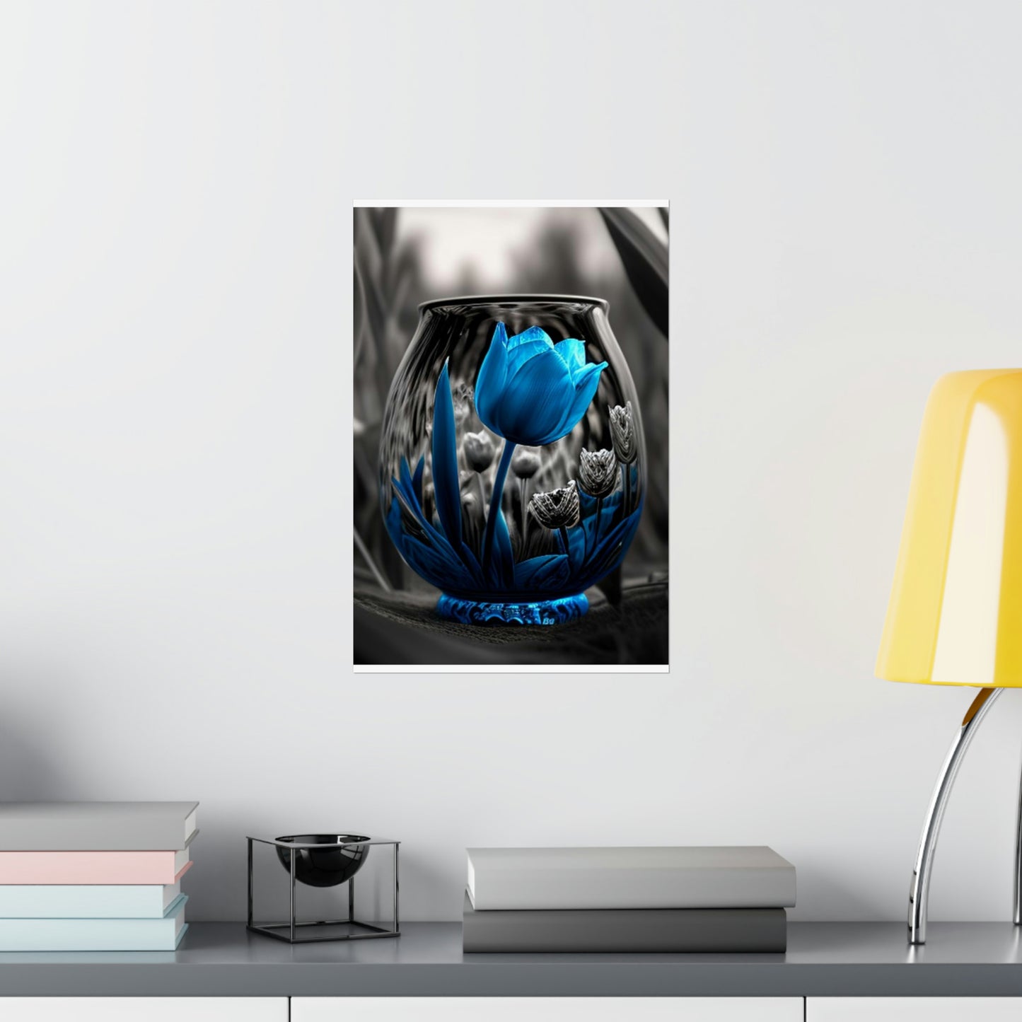 Premium Matte Vertical Posters Tulip Blue 4