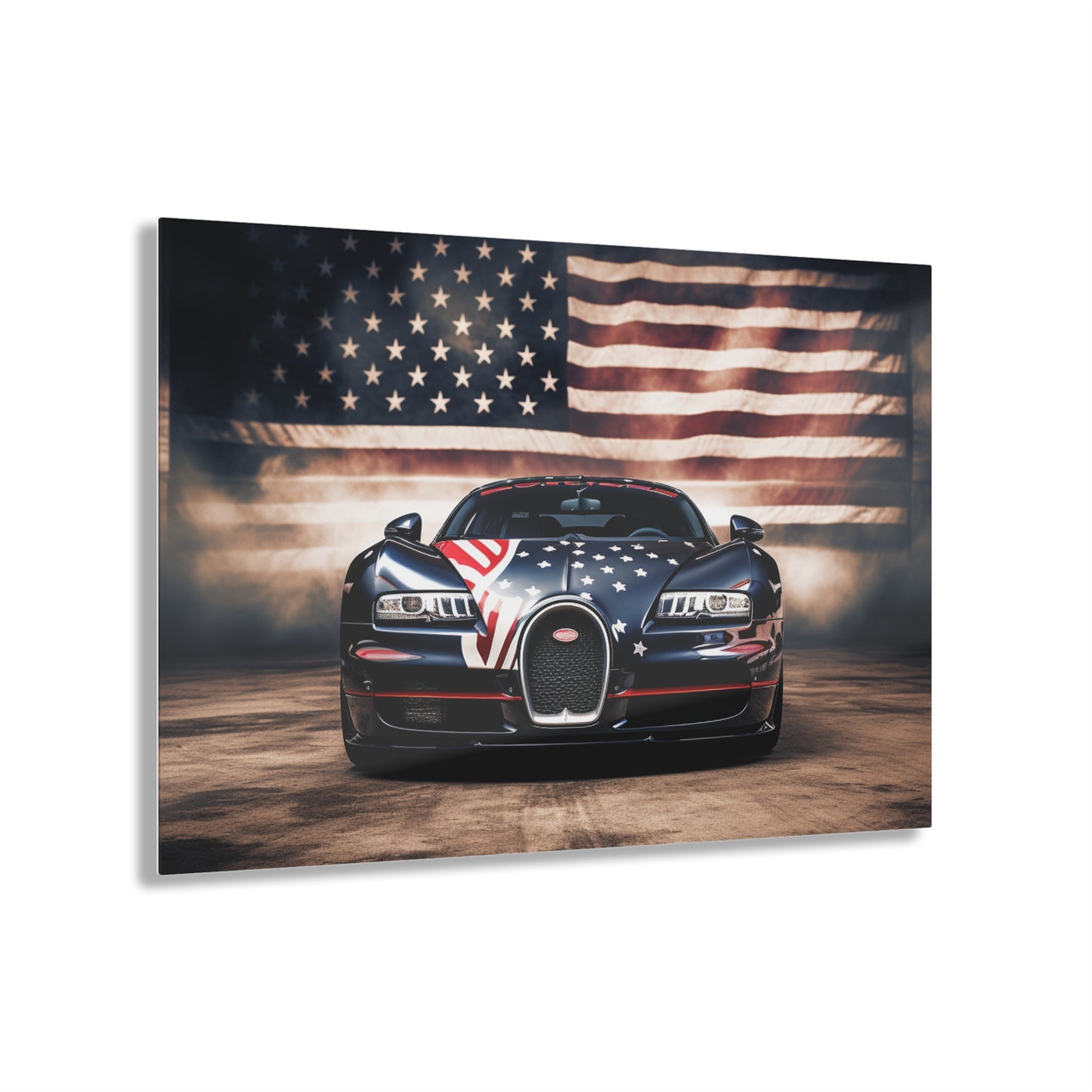 Acrylic Prints Bugatti American Flag 2