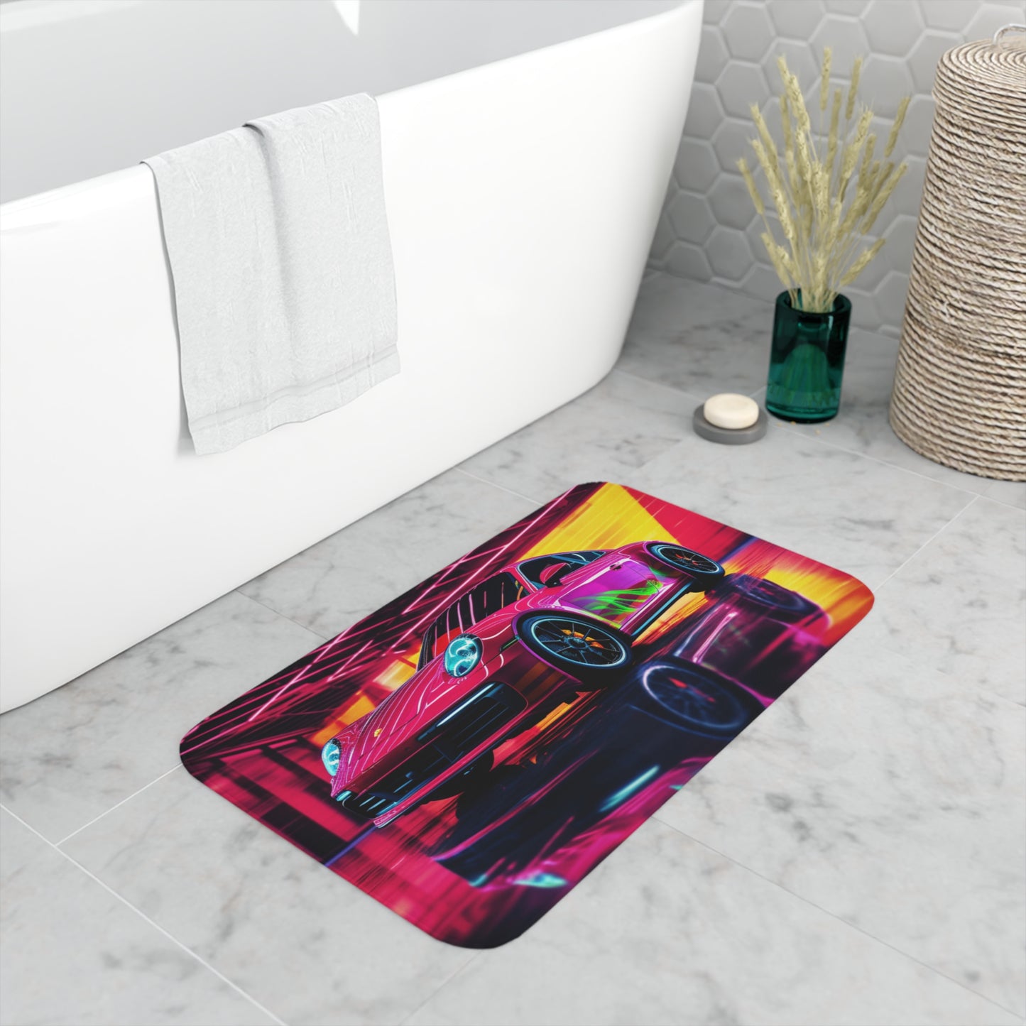 Memory Foam Bath Mat Macro Porsche 3