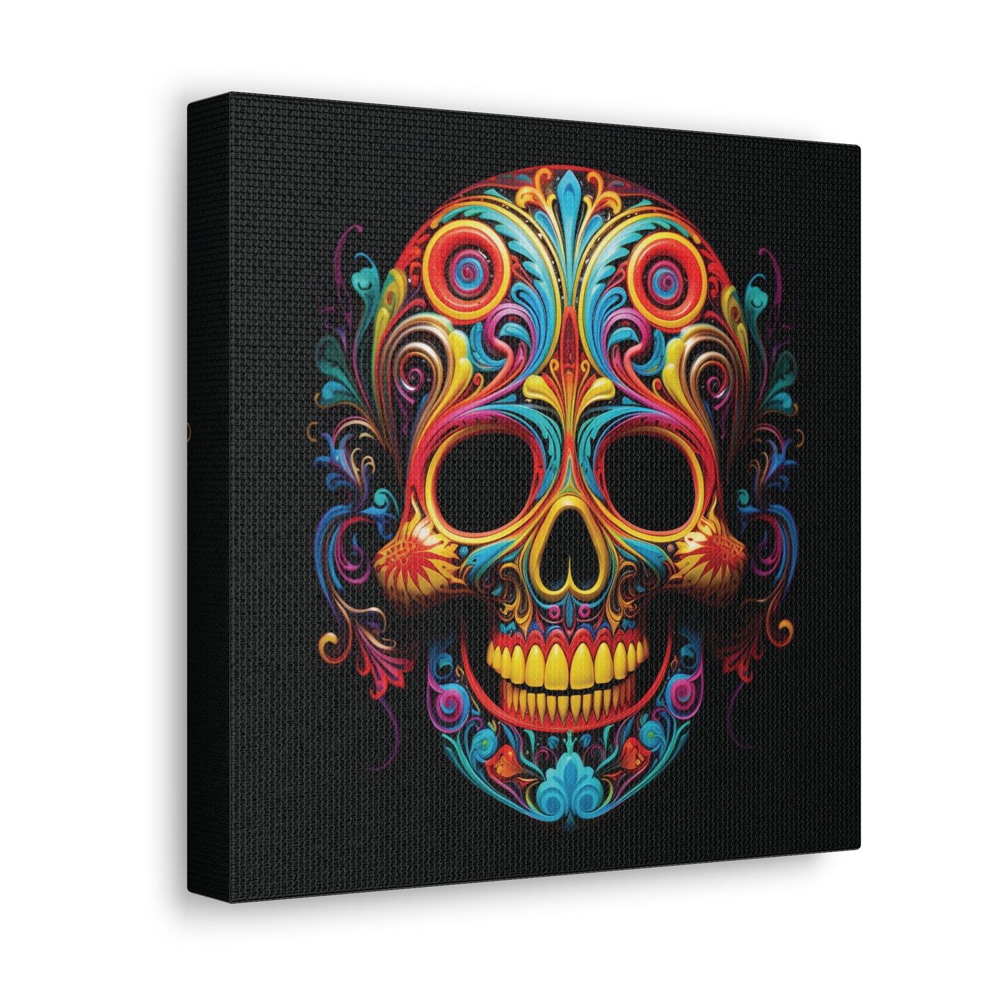 Canvas Gallery Wraps Macro Skull Color 1