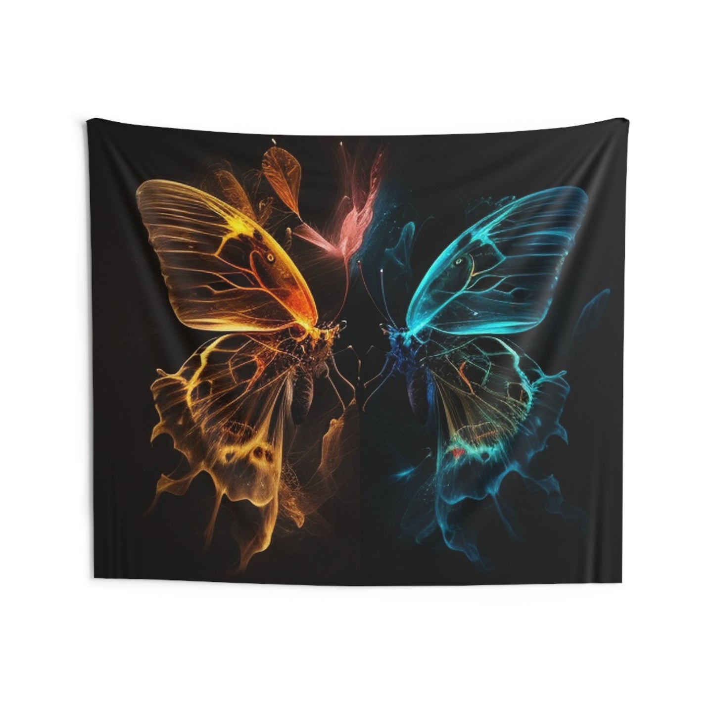 Indoor Wall Tapestries Kiss Neon Butterfly 4